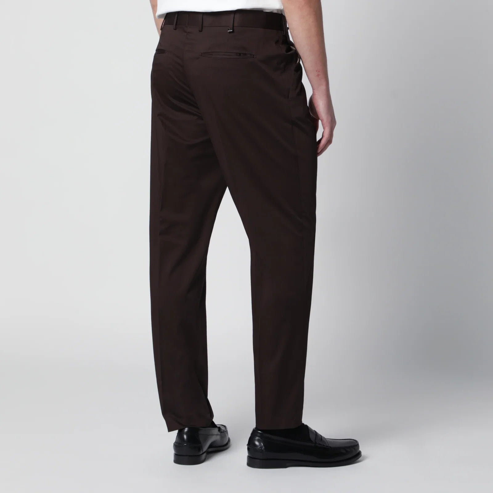 PT Torino Brown cotton-blend trousers Trousers PT Torino