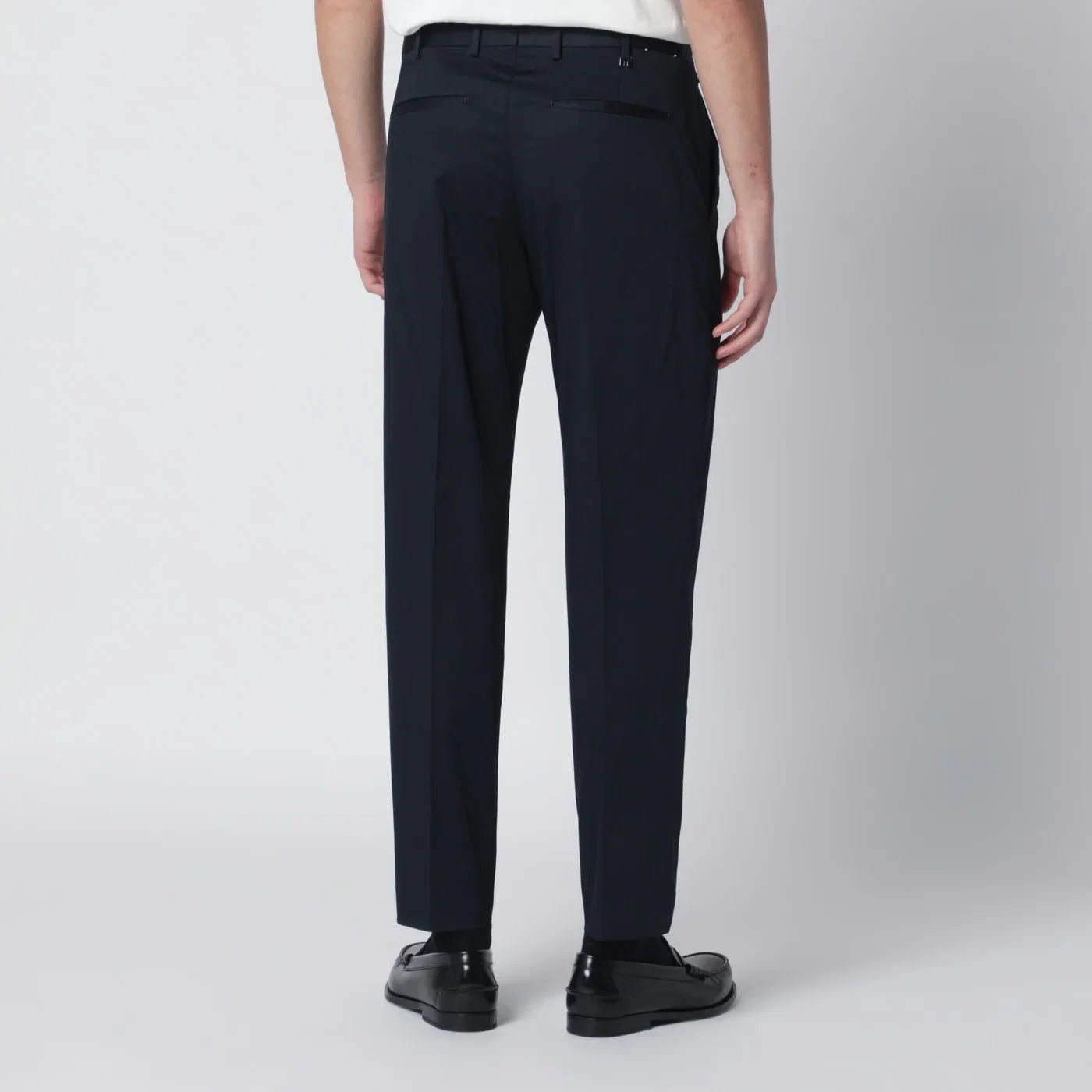 PT Torino Blue cotton-blend trousers Trousers PT Torino