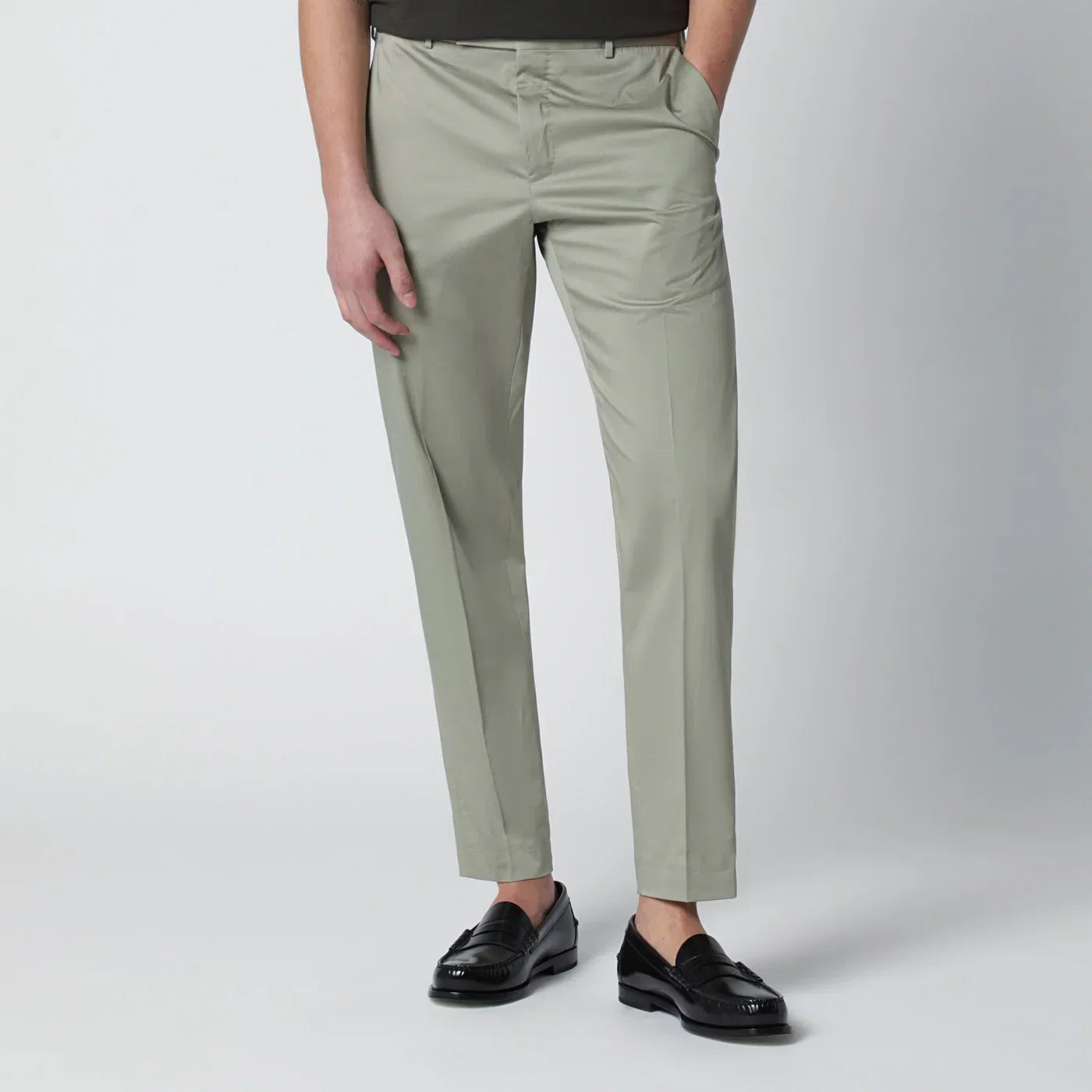 PT Torino Sage green cotton-blend trousers Trousers PT Torino