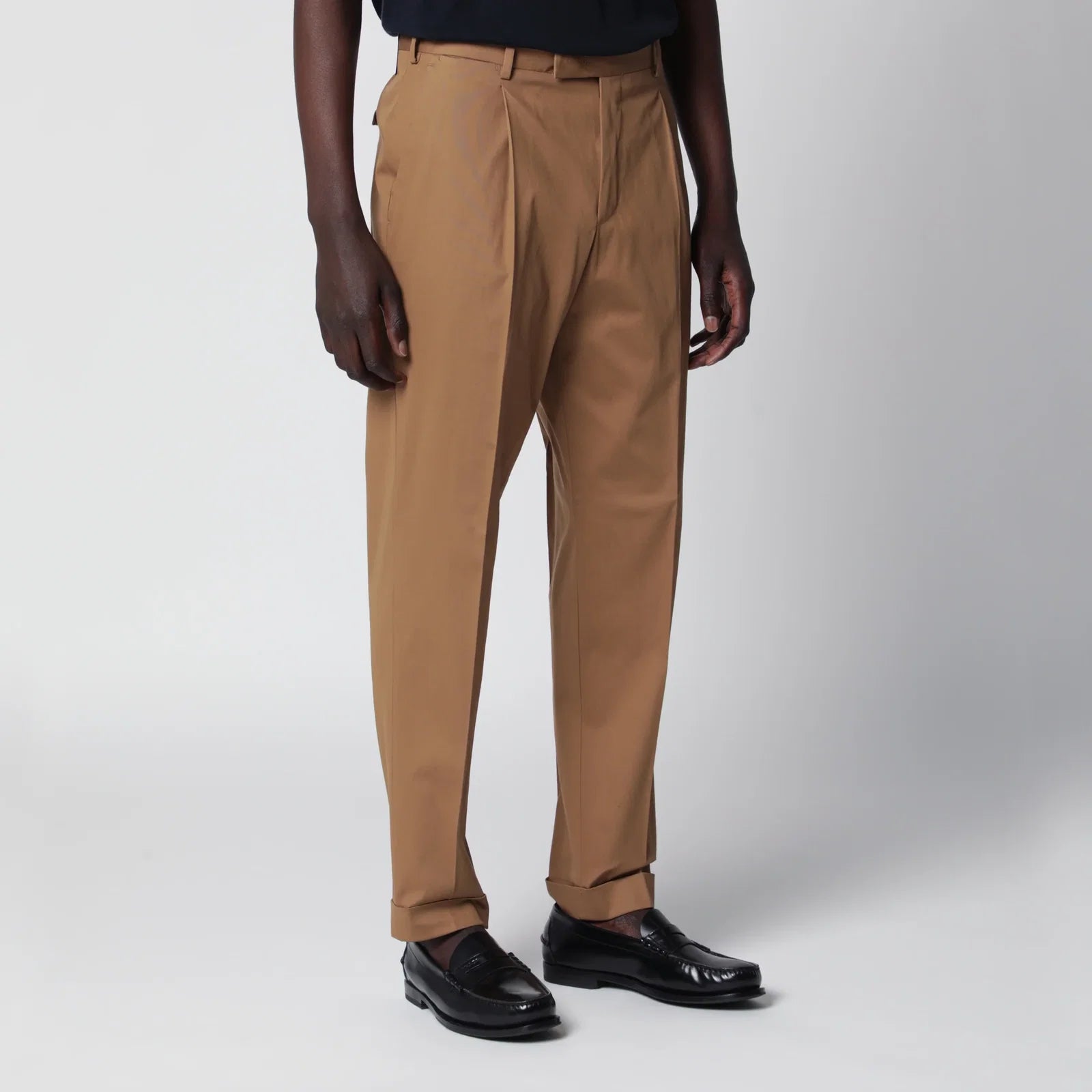 PT Torino Biscuit-colored cotton trousers Trousers PT Torino