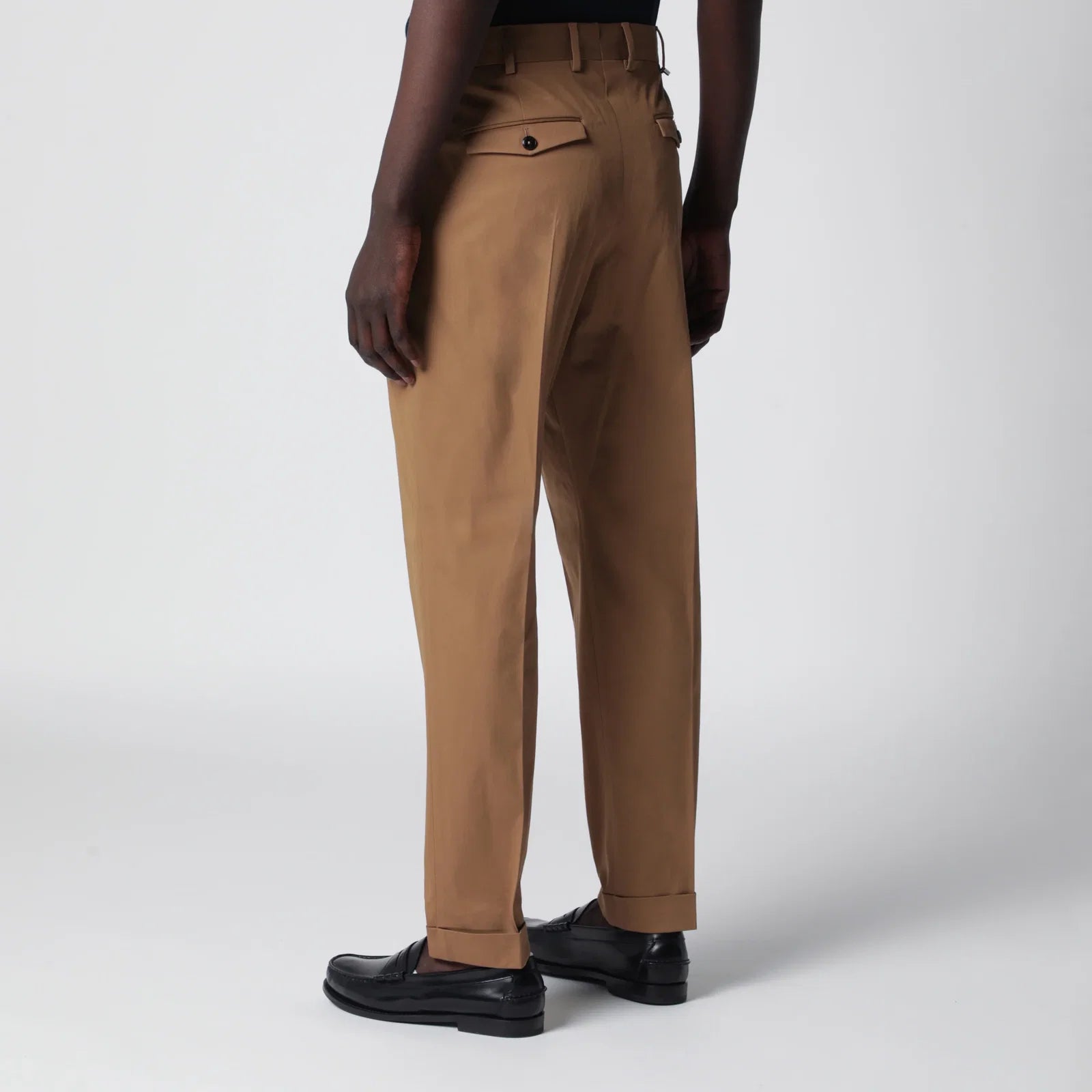 PT Torino Biscuit-colored cotton trousers Trousers PT Torino