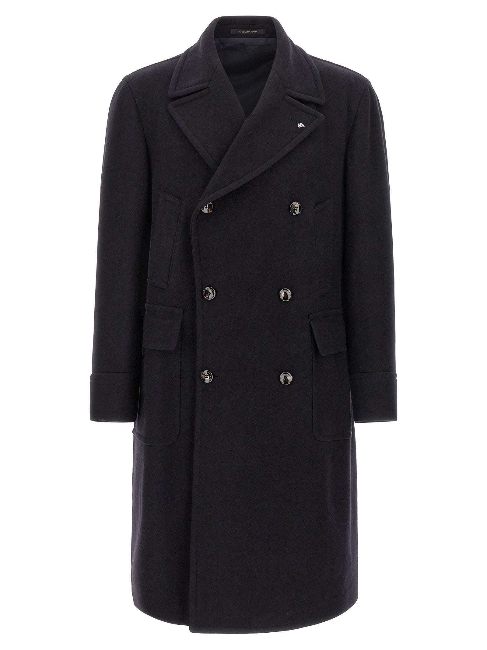 Tagliatore Sherry Double-Breasted Wool-Cashmere Coat Black