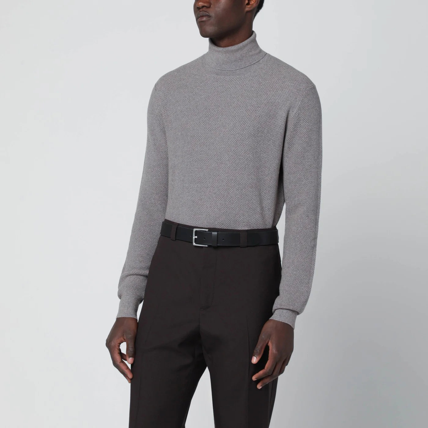 Tagliatore Beige wool turtleneck sweater Knitwear Tagliatore