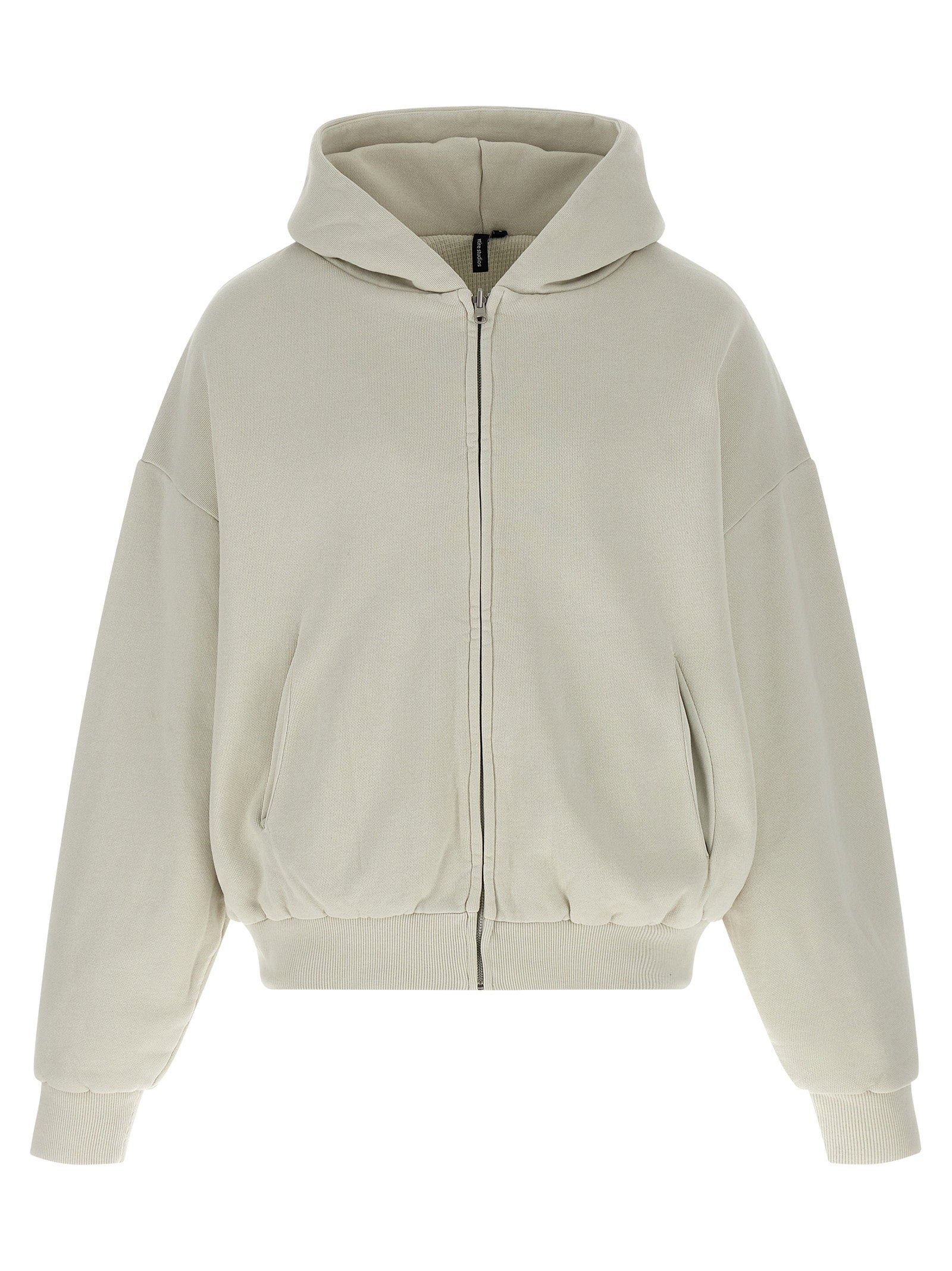 Entire Studios Thermal Fleece Zip Hoodie Off-White Topwear Entire Studios