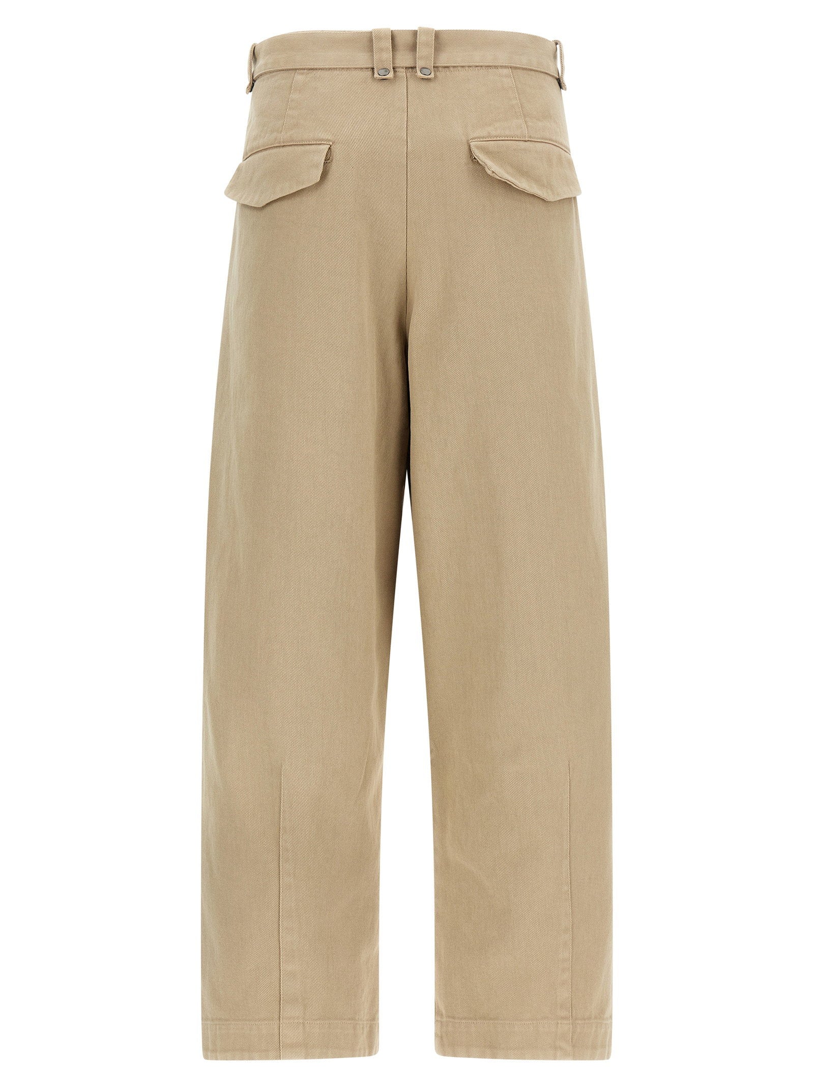 Entire Studios Gully Katoenen Canvas Broek Beige-thumbmail-2