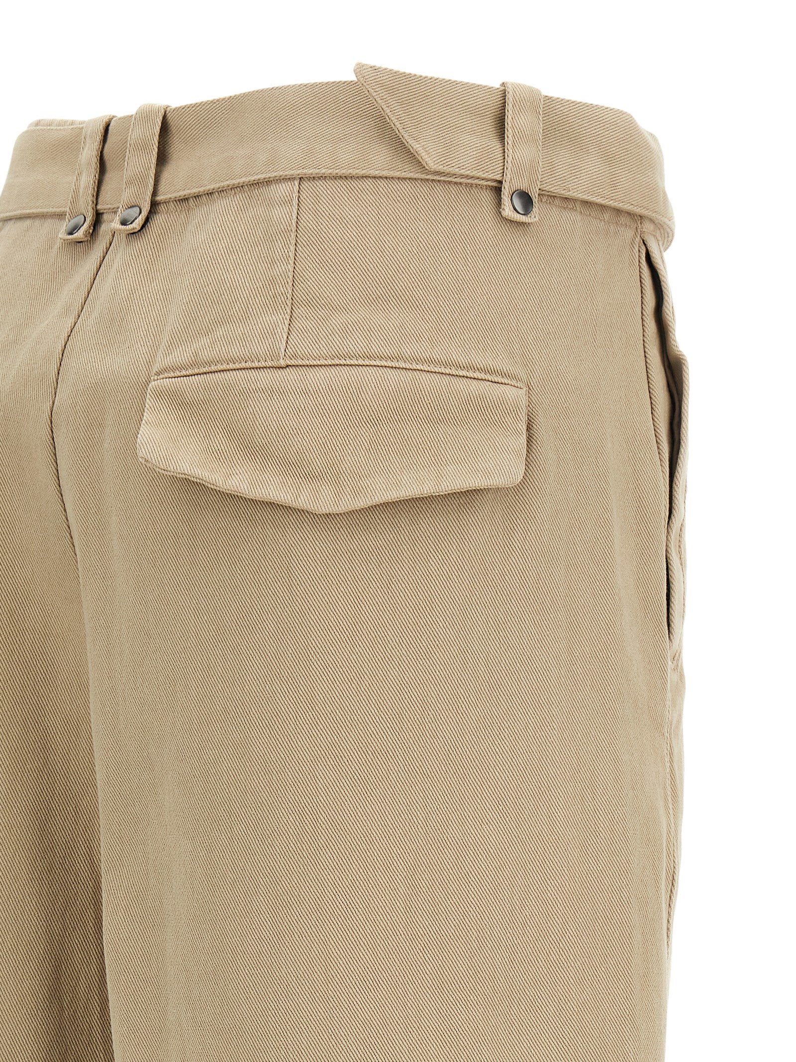 Entire Studios Gully Katoenen Canvas Broek Beige-thumbmail-4