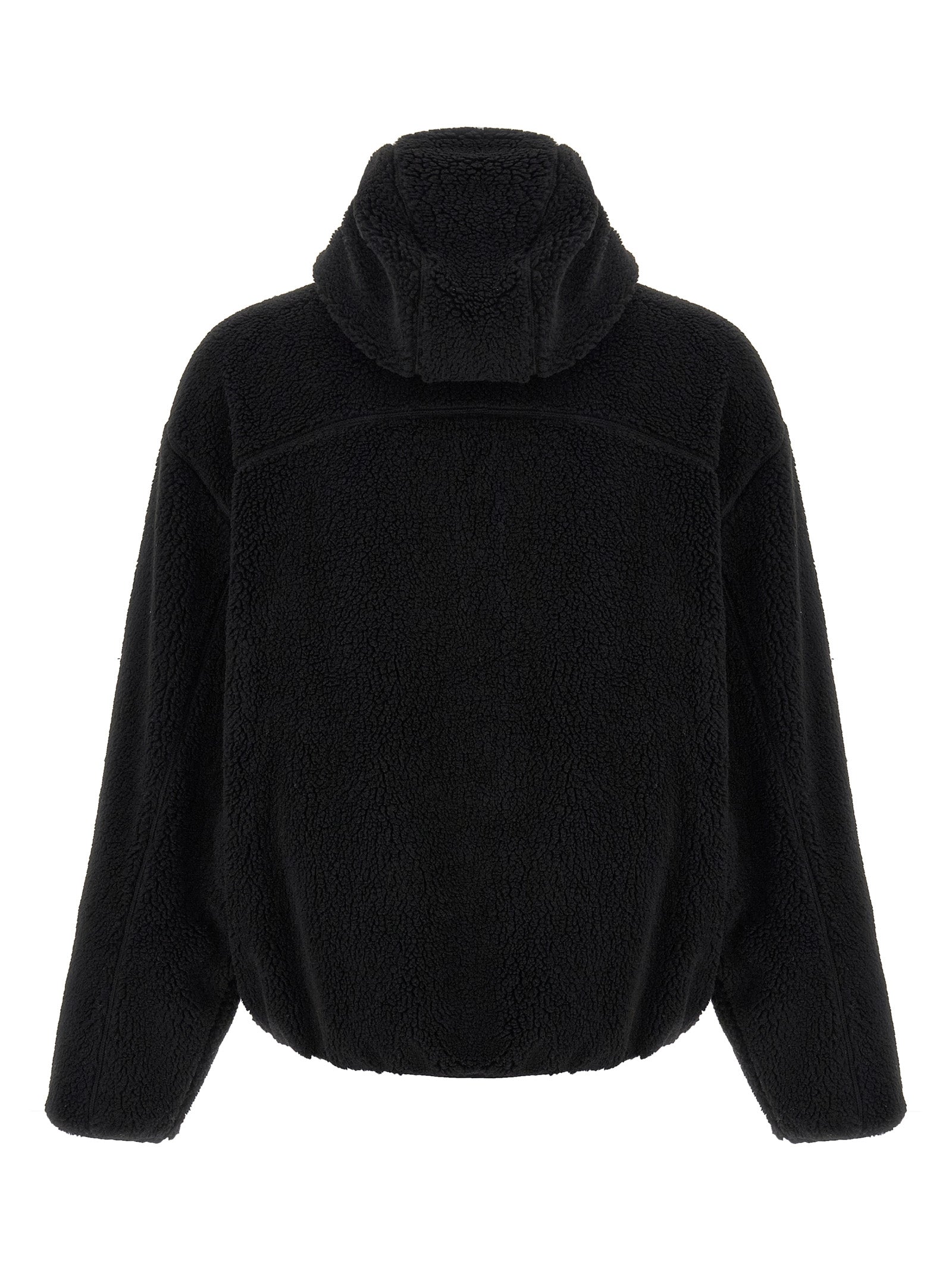 Kenzo Boke Flower 2.0 Embroidered Jacket in Polar Fleece Black-thumbmail-2