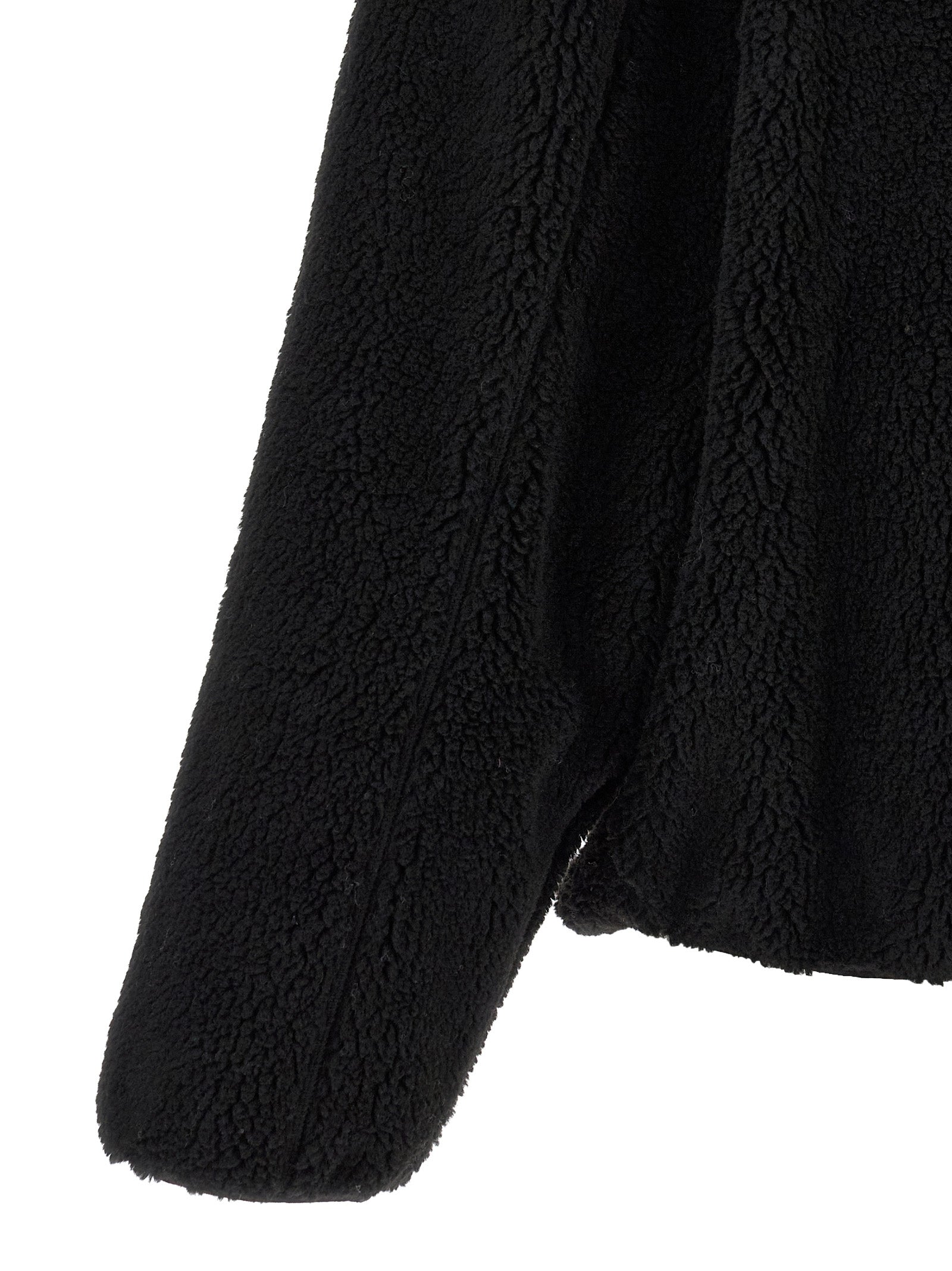 Kenzo Boke Flower 2.0 Embroidered Jacket in Polar Fleece Black-thumbmail-4