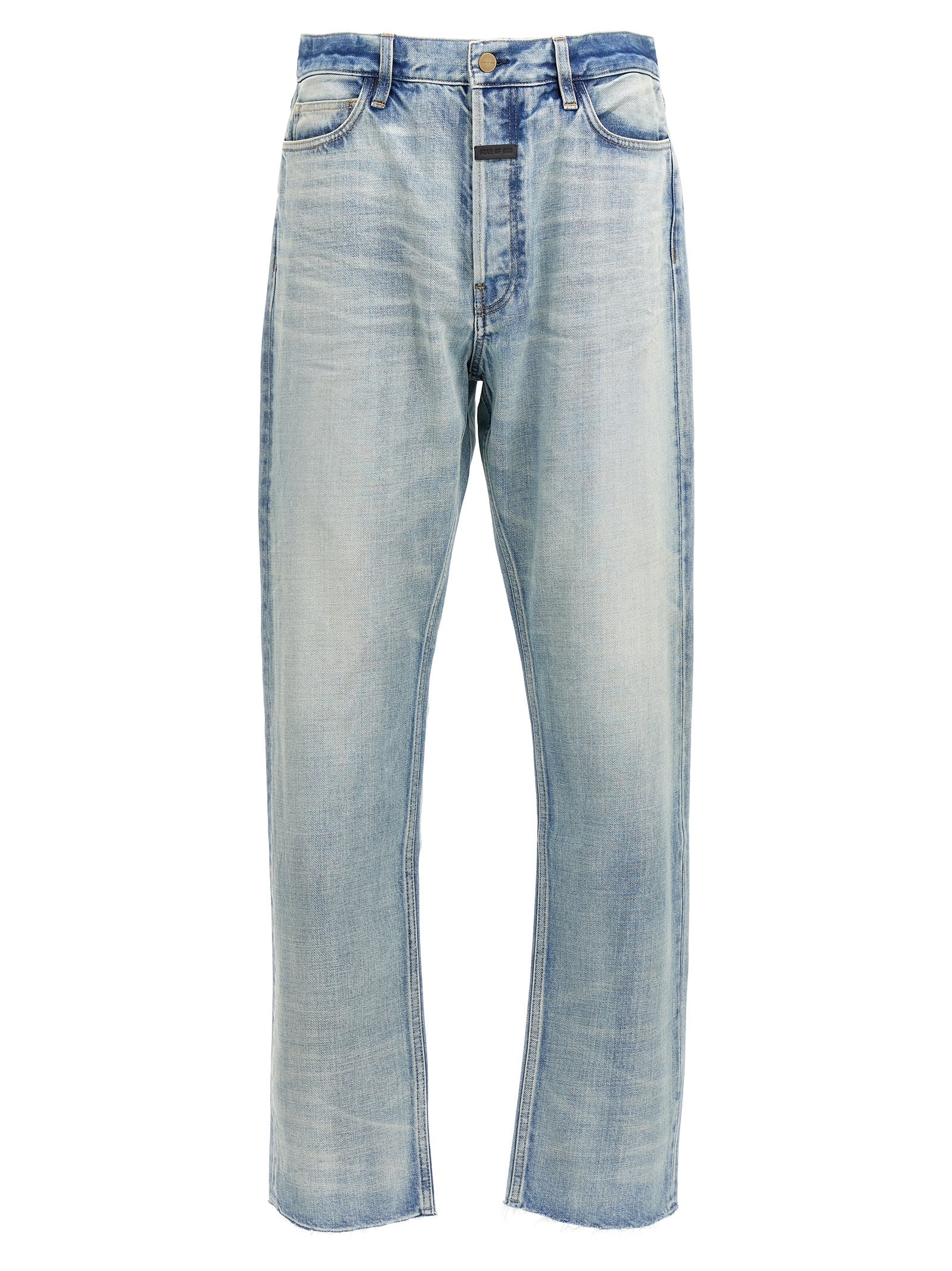 Fear of God Straight Fit 5 Pocket Jeans Light Wash