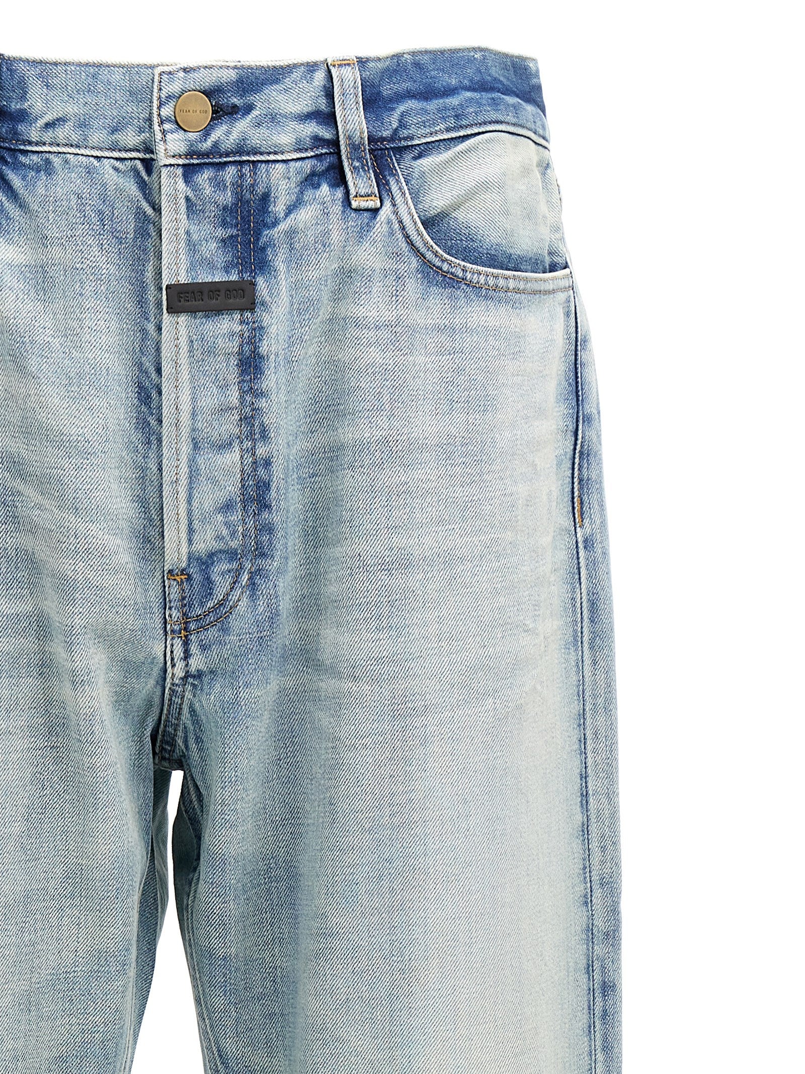 Fear of God Straight Fit 5 Pocket Jeans Light Wash Jeans Fear Of God