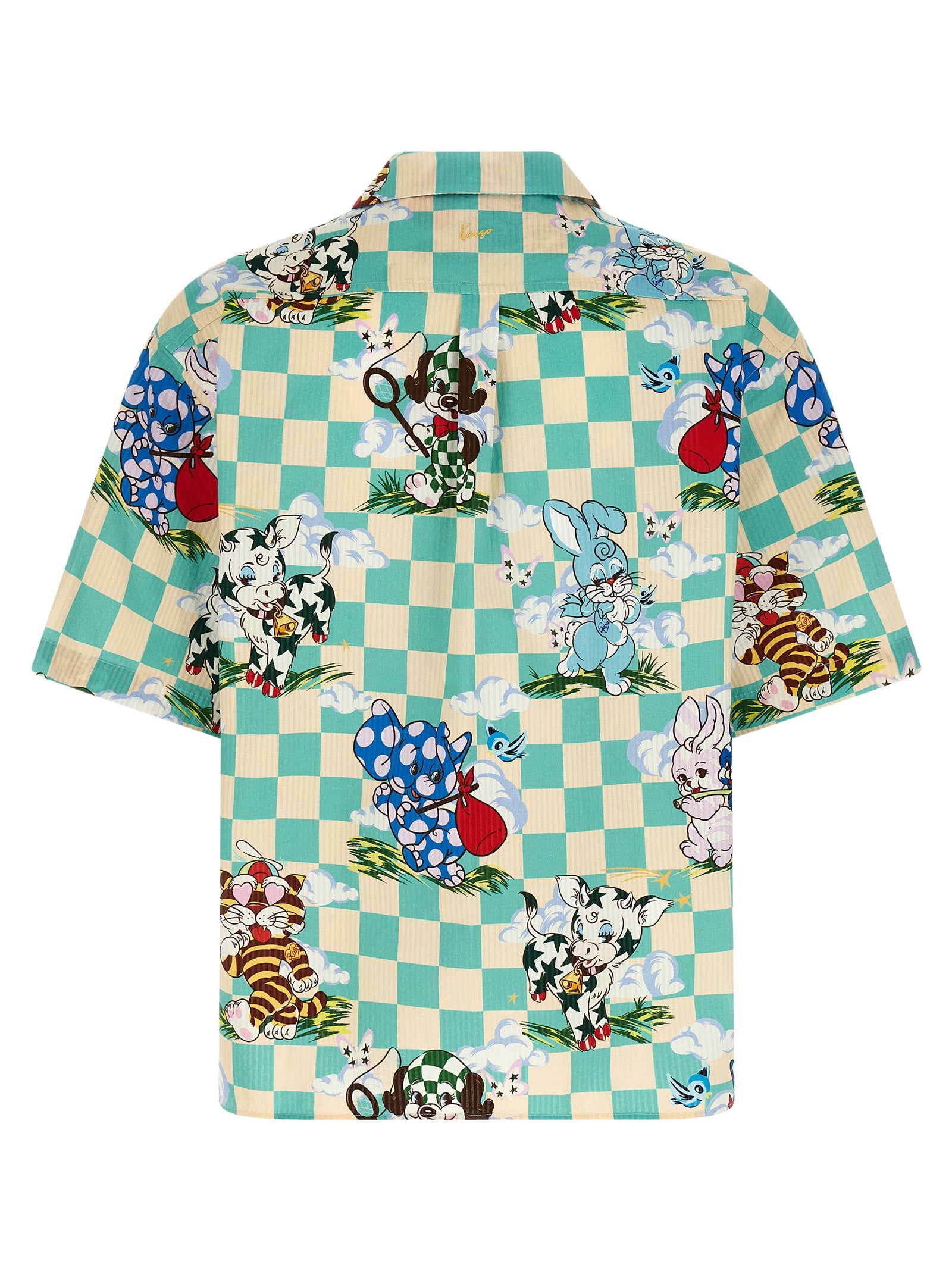 Kenzo Cartoon Print Hawaiian Cotton Shirt-thumbmail-2