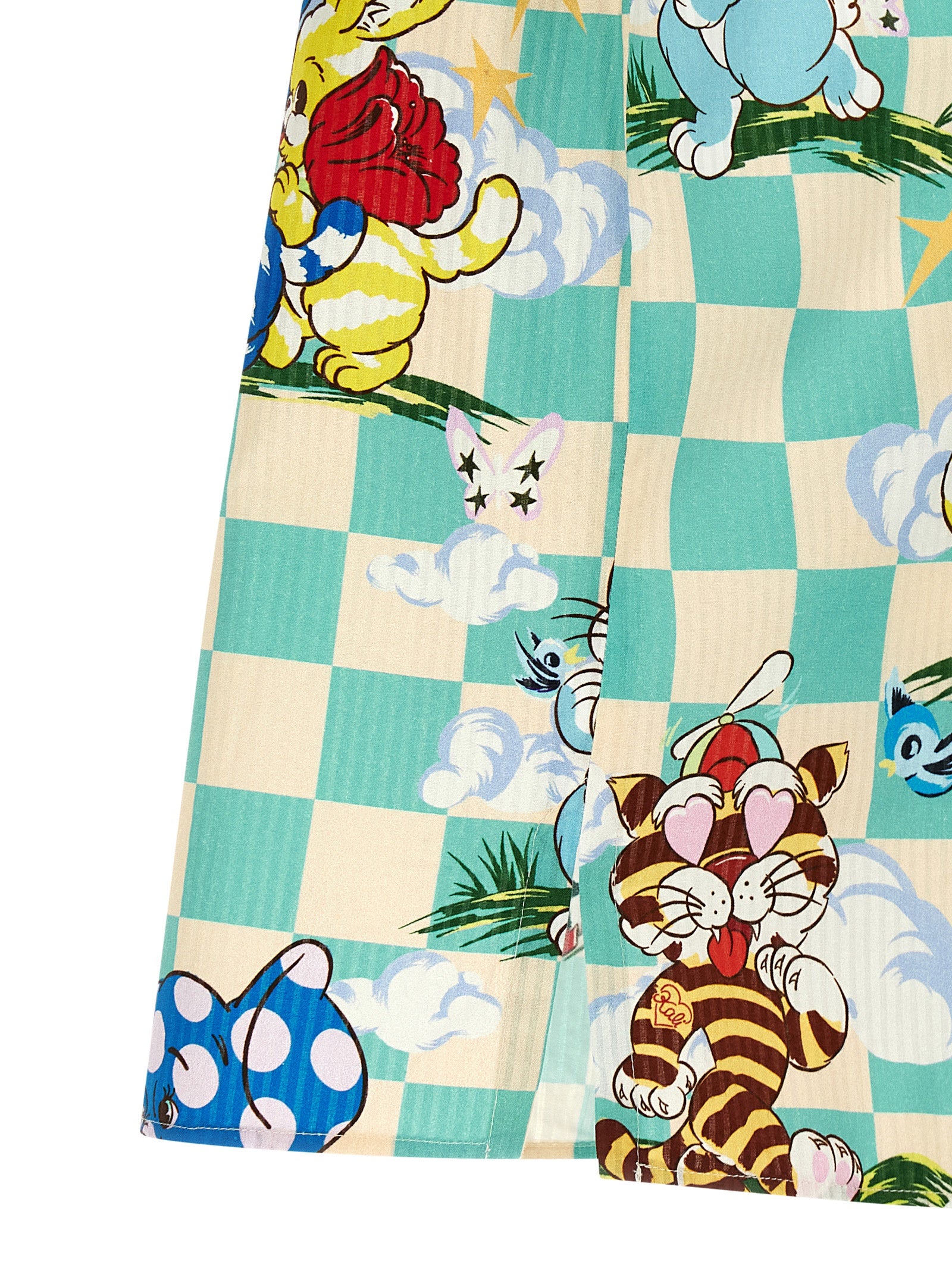 Kenzo Cartoon Print Hawaiian Cotton Shirt-thumbmail-4