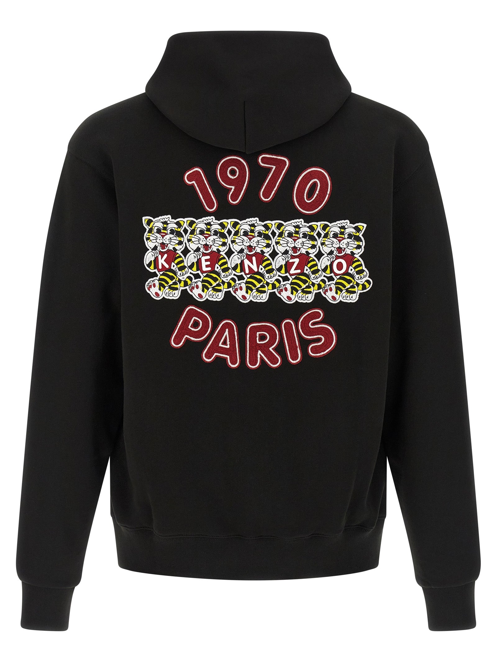 Kenzo KENZO Wild Tiger Embroidered Hoodie in Cotton Black-thumbmail-2