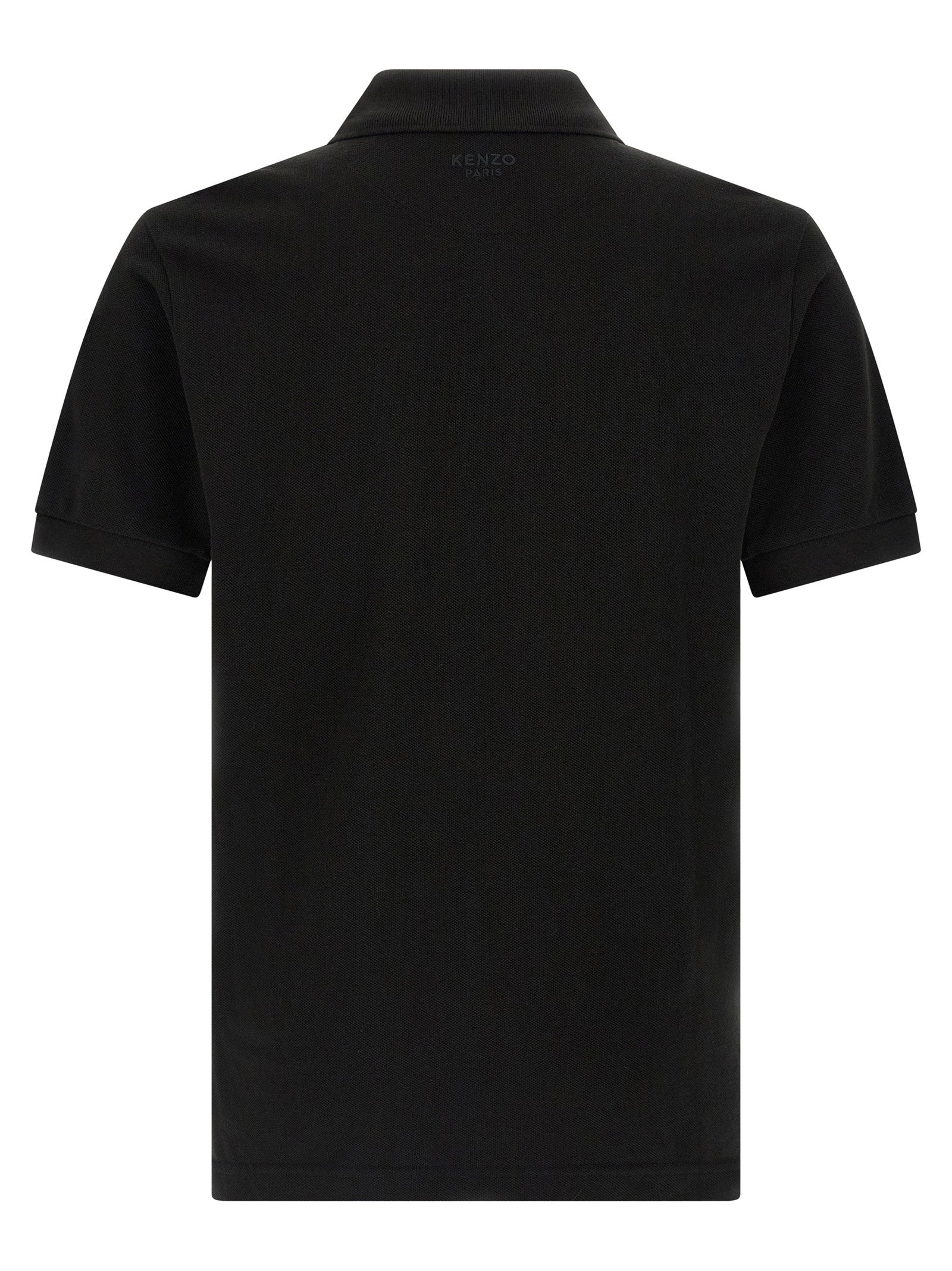 Kenzo Wild Tiger Piqué Polo Zwart Shirts Kenzo