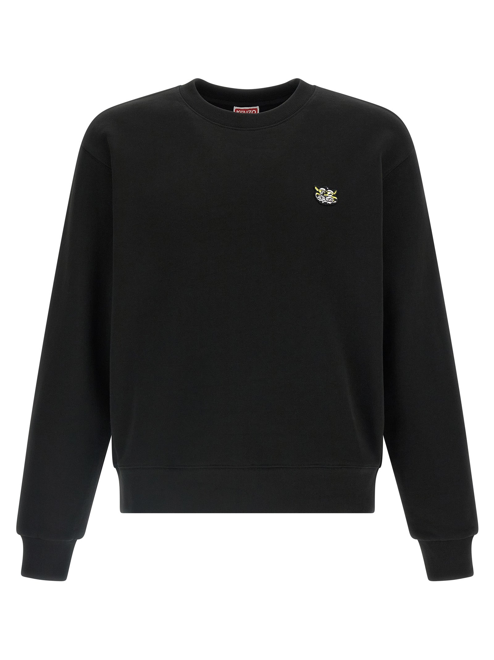 Kenzo Wild Tiger Embroidered Sweatshirt in Cotton Black