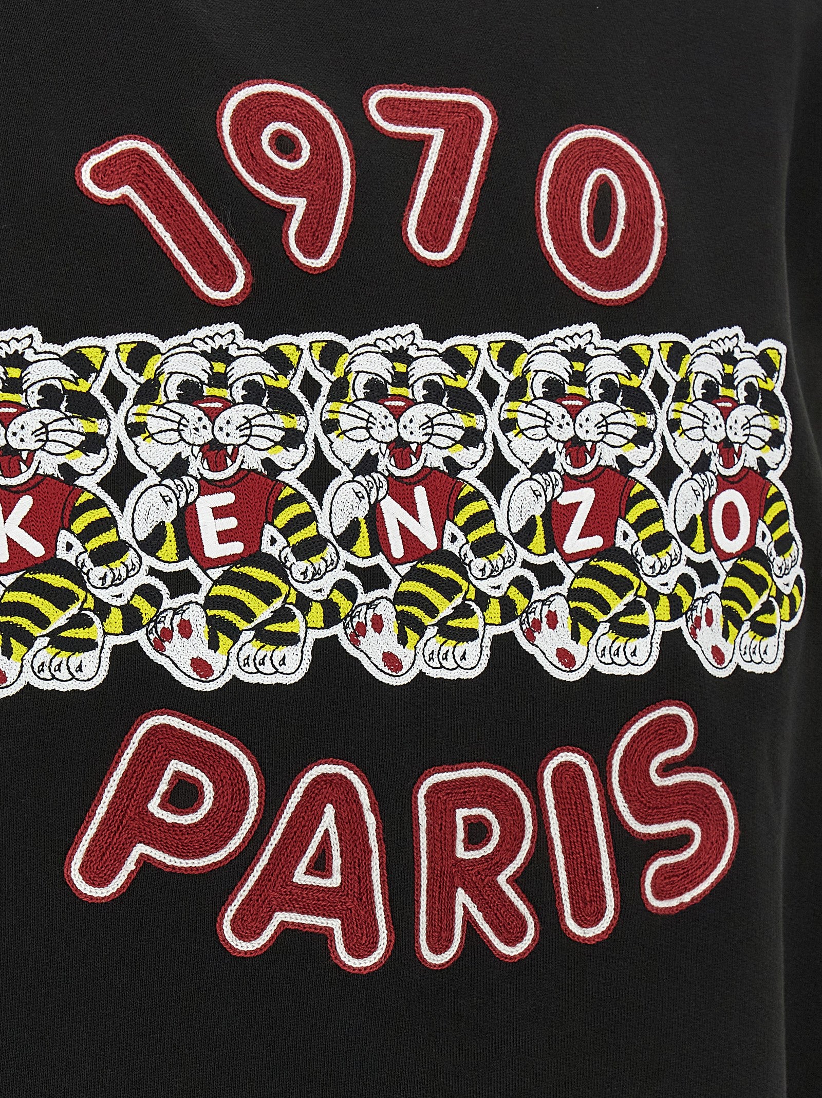 Mouw en boord detail Kenzo Wild Tiger sweatshirt