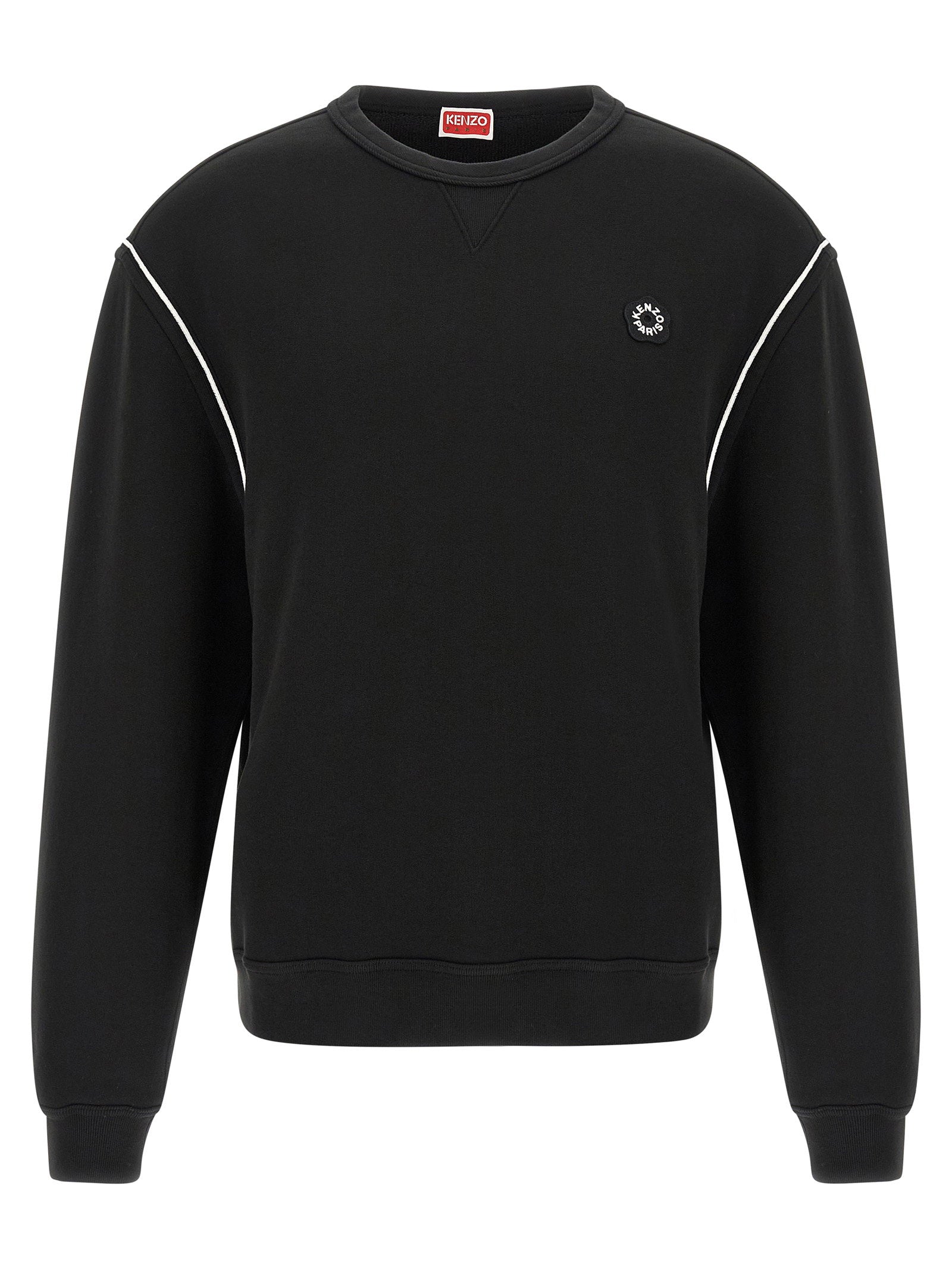 Kenzo Boke Flower 2.0 Geborduurde Molleton Sweatshirt Zwart Topwear Kenzo