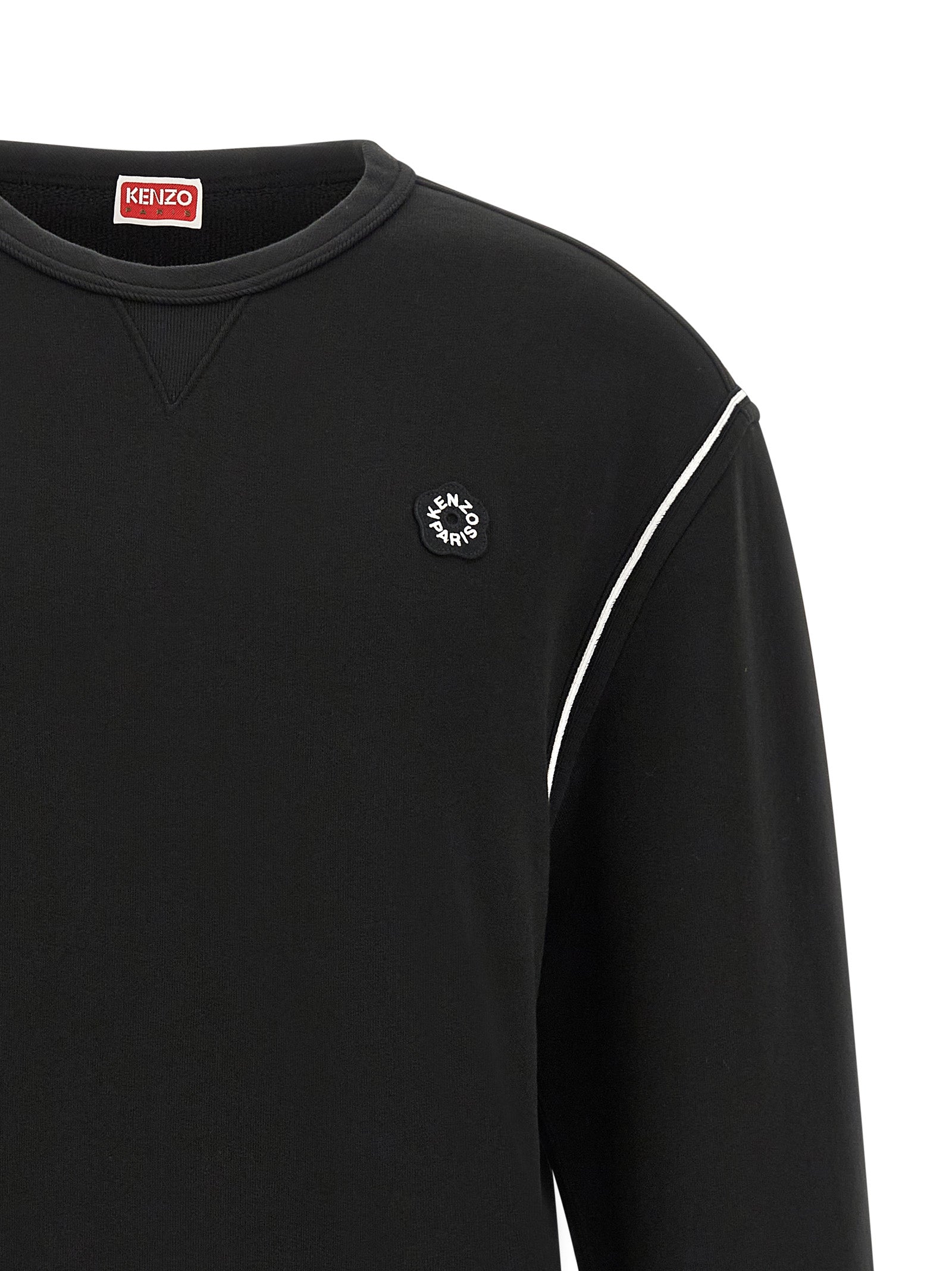 Kenzo Boke Flower 2.0 Embroidered Sweatshirt in Cotton Black-thumbmail-3