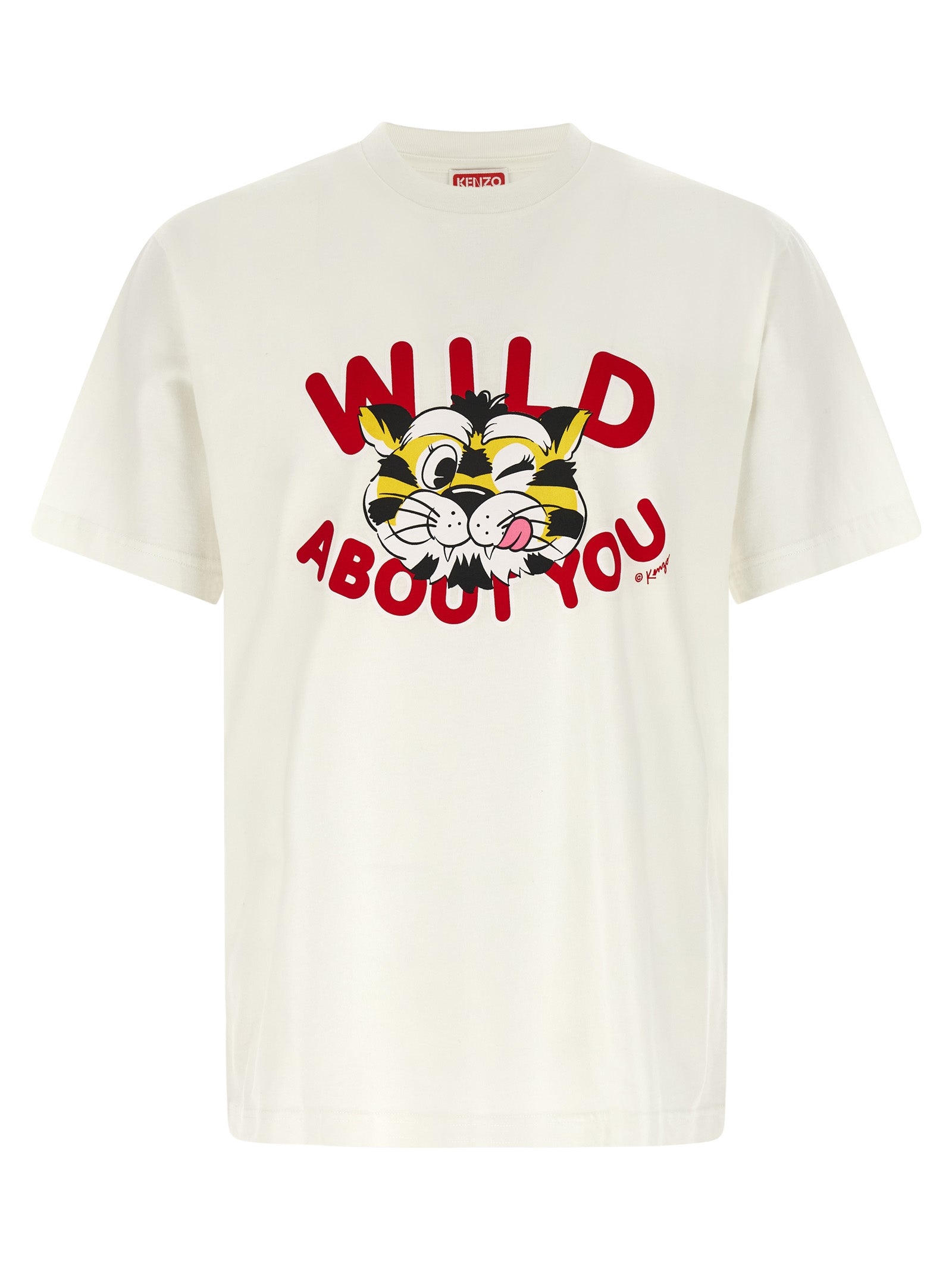 Kenzo Wild Tiger Oversized T-shirt in Cotton Off-White