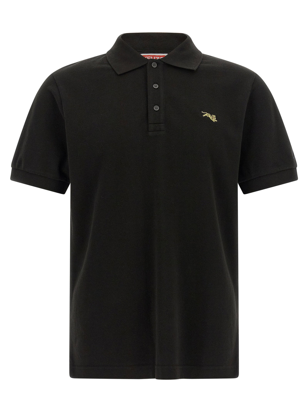 Kenzo Happy Tiger Piqué Polo Zwart