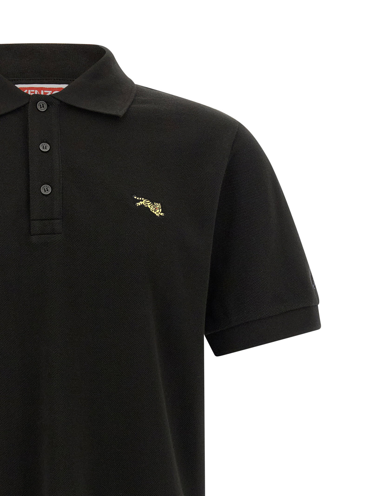 Kenzo Happy Tiger Piqué Polo Zwart-thumbmail-3