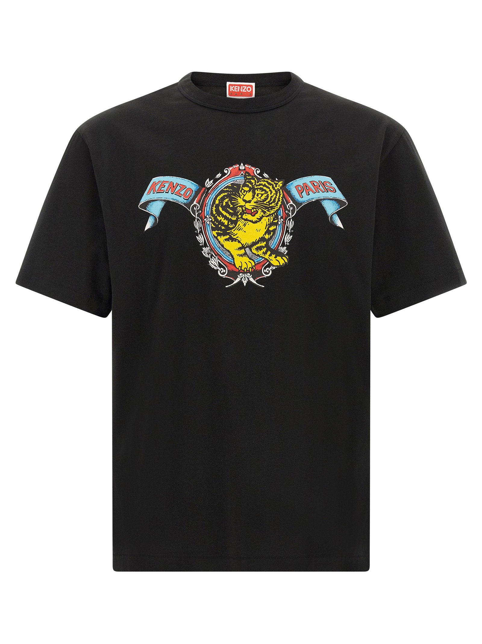 Kenzo zwart T-shirt met Jumping Tiger-print