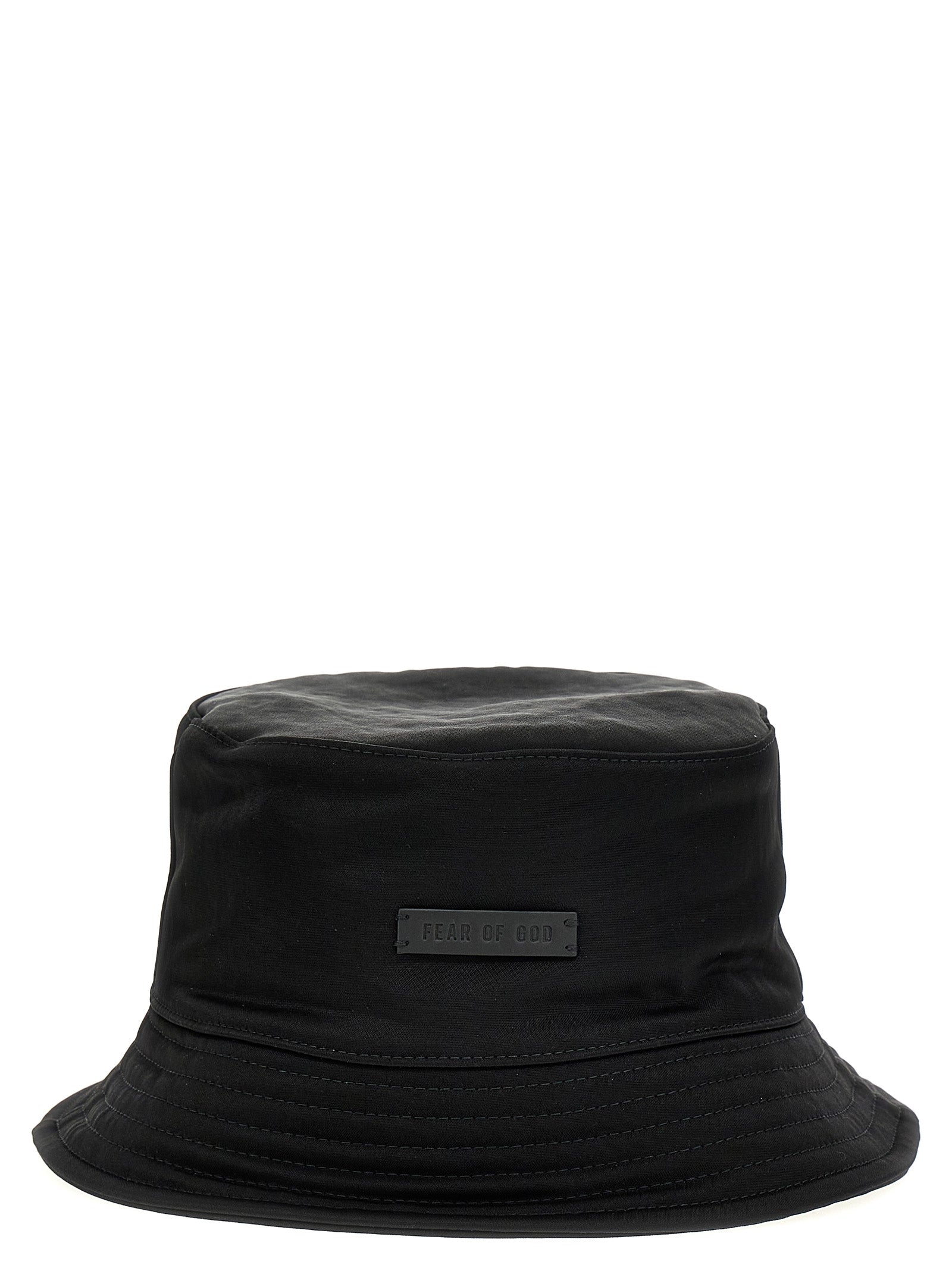 Fear of God Nylon Logo Patch Bucket Hat Black