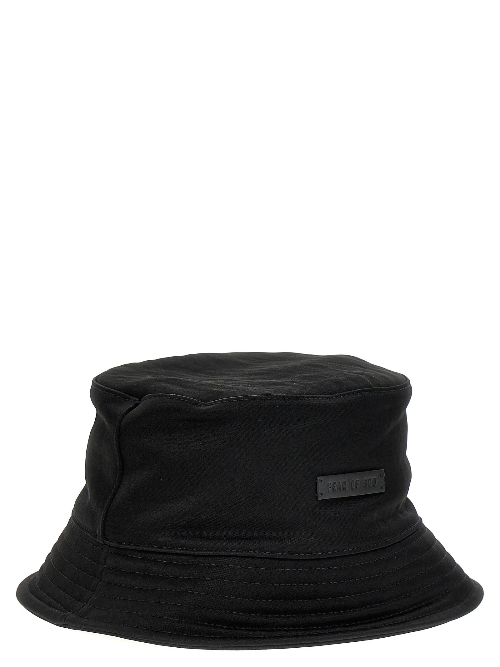 Fear of God Nylon Logo Patch Bucket Hat Black Scarves Hats & Gloves Fear Of God