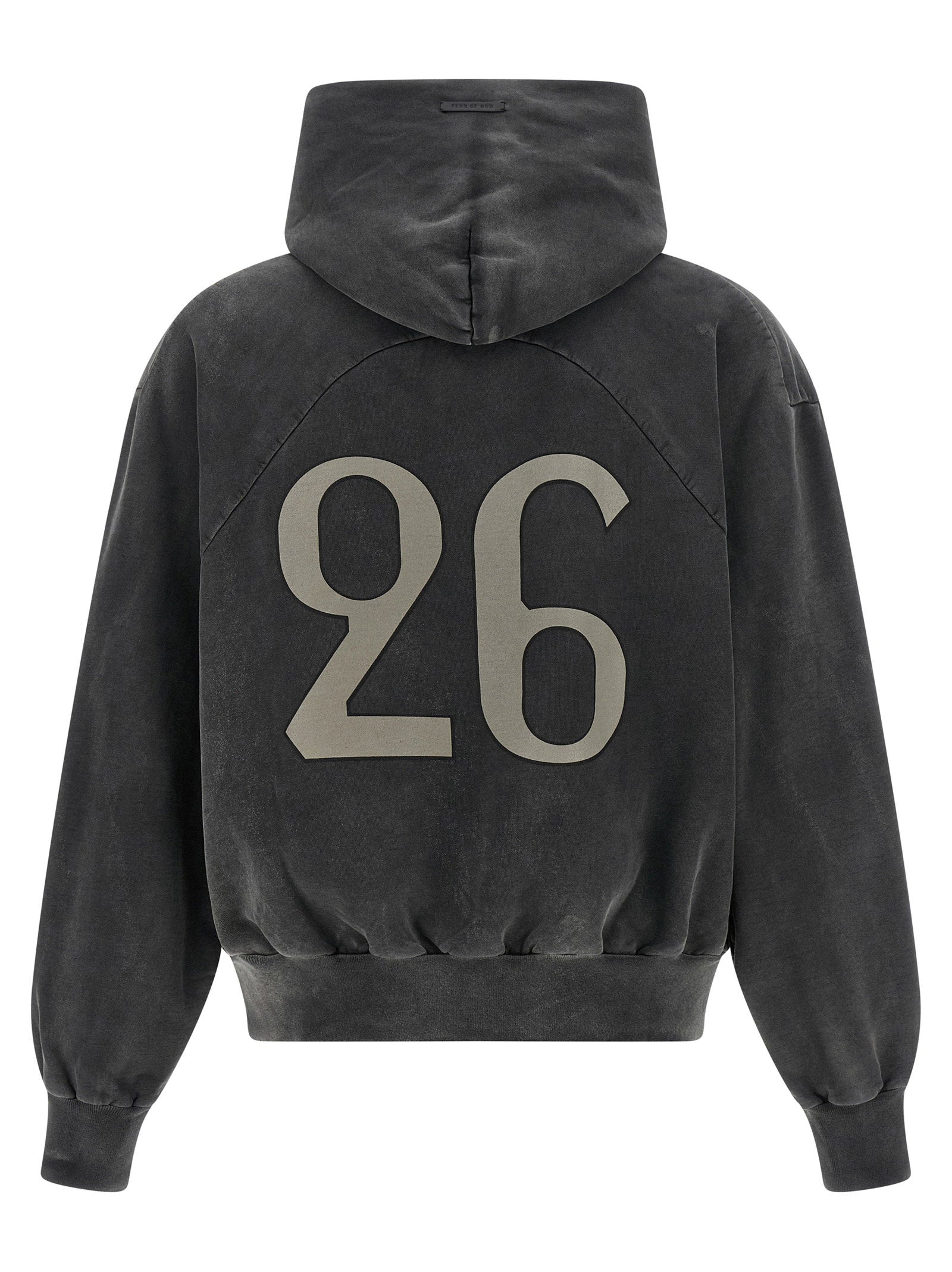 Fear of God 26 Half Raglan Hoodie achteraanzicht met '26' print
