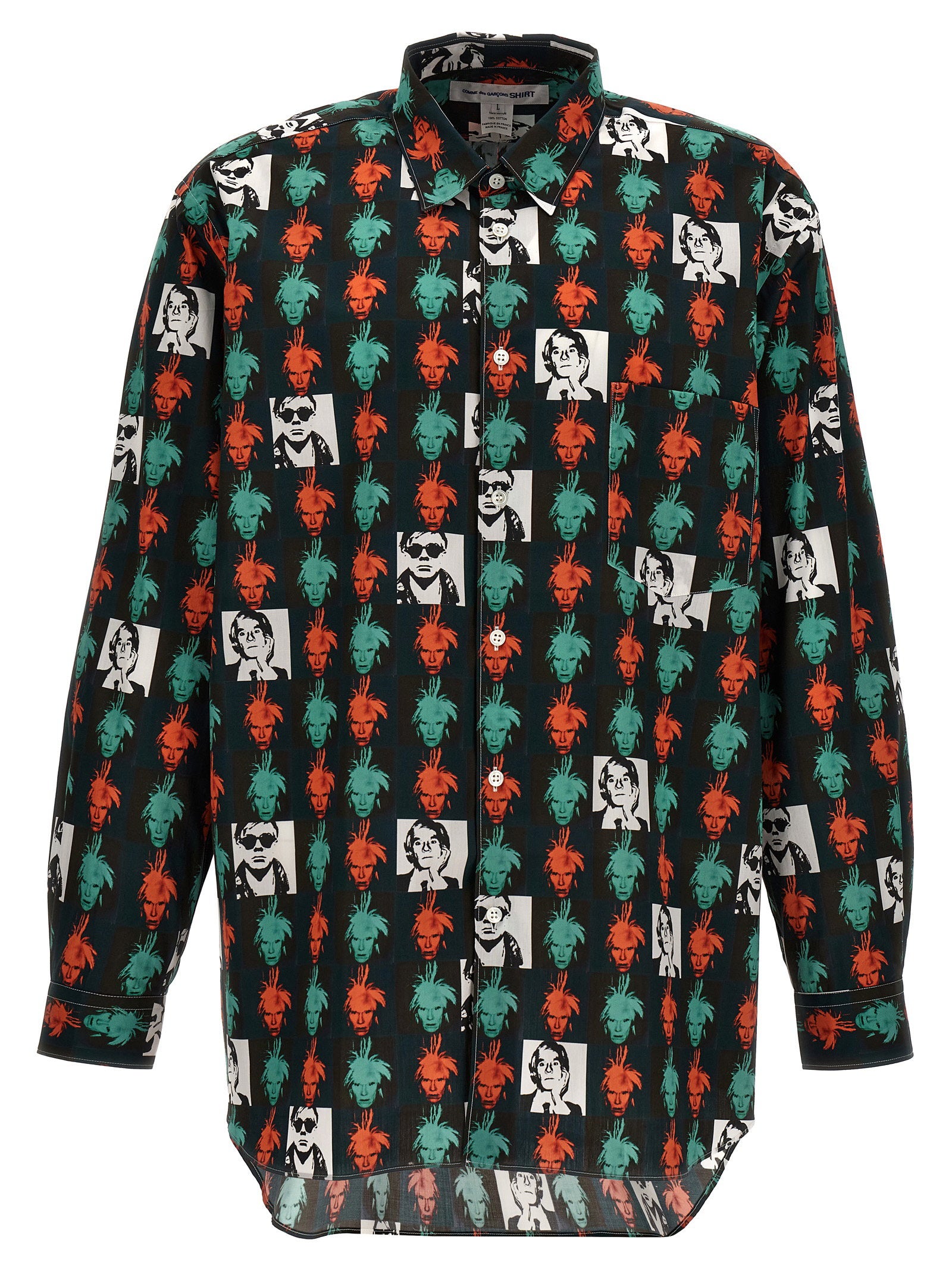 Comme des Garçons Shirt x Andy Warhol Katoenen Overhemd Multicolor