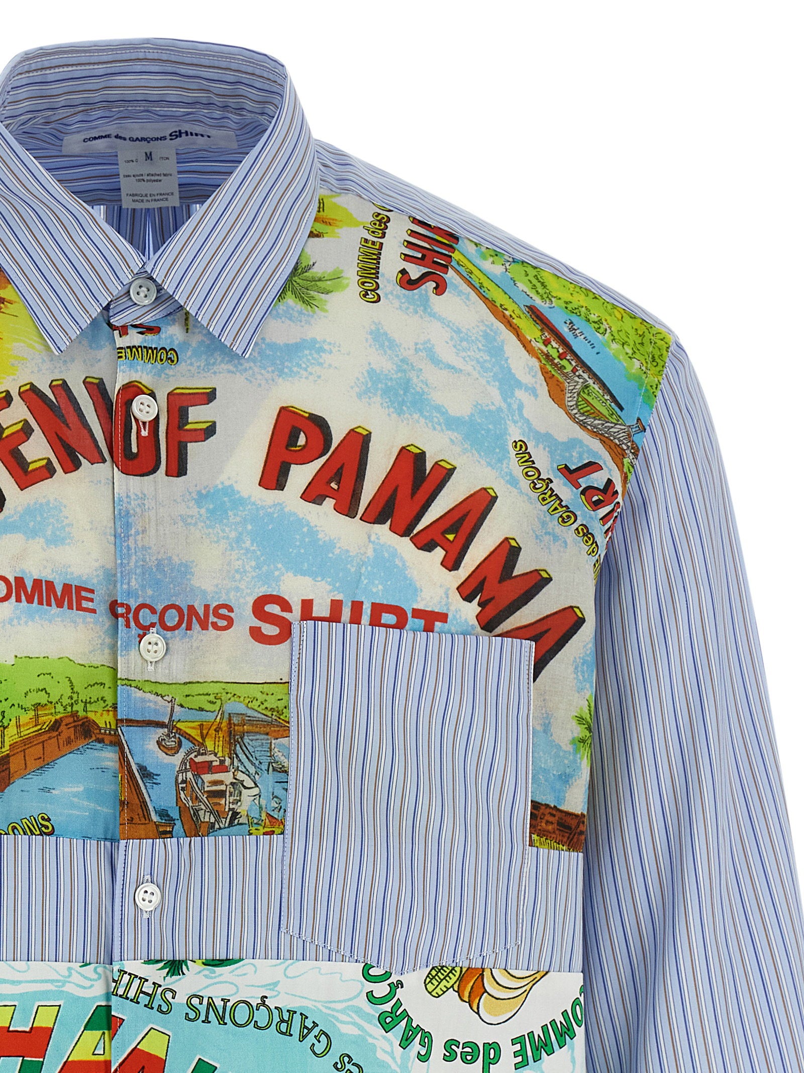 Comme des Garçons Shirt overhemd met borstzak en knoopsluiting