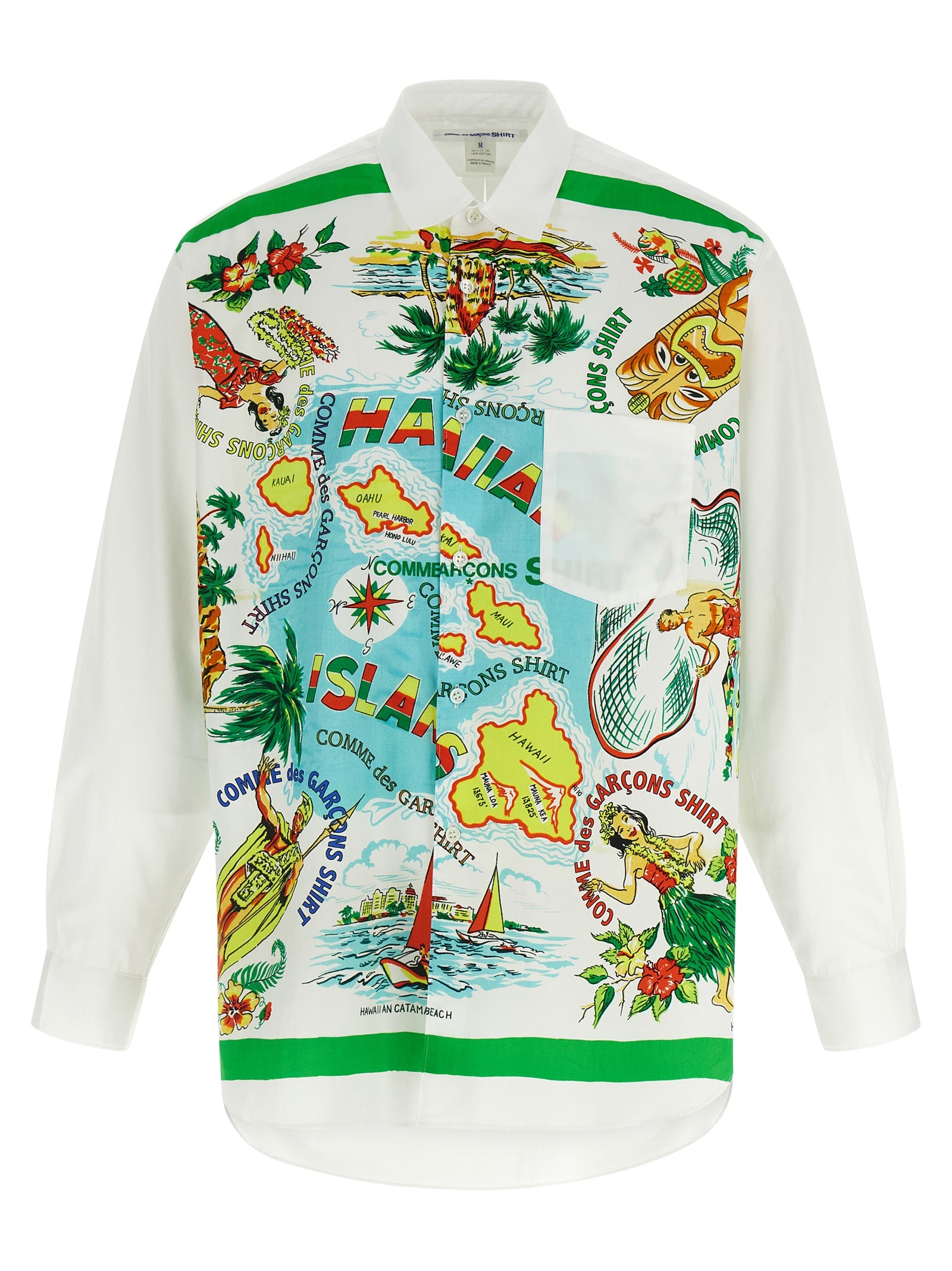 Comme des Garçons Shirt Hawaii Print overhemd voorzijde