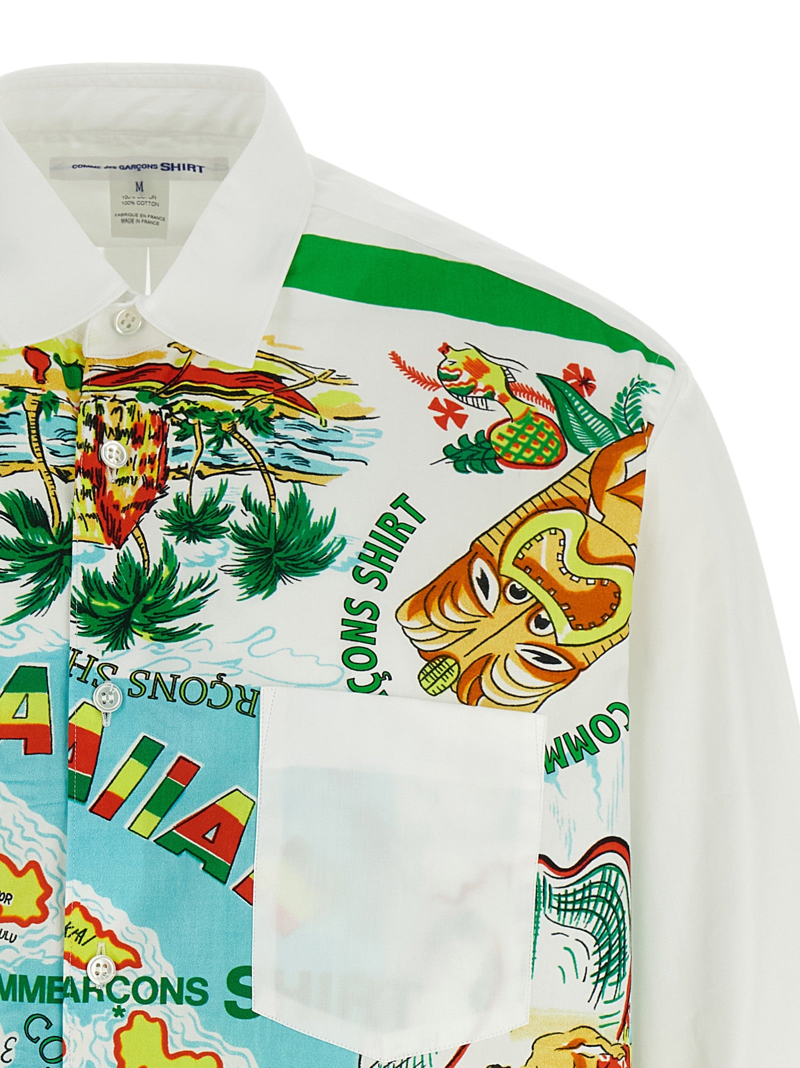 Comme des Garçons Shirt Hawaii collage detail