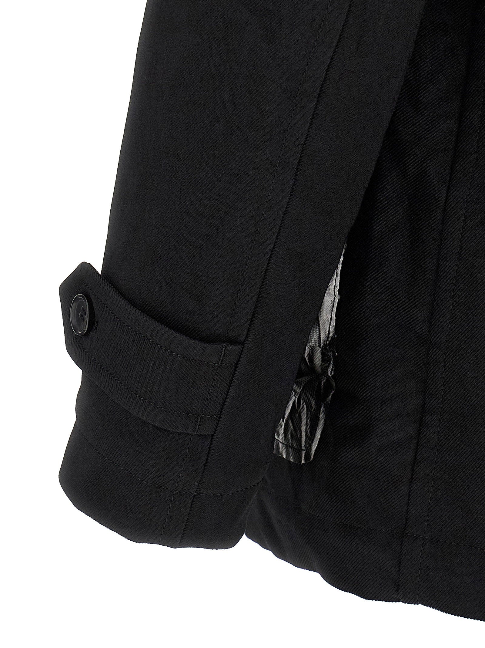 Comme des Garçons Shirt Double-Breasted Caban Black-thumbmail-4
