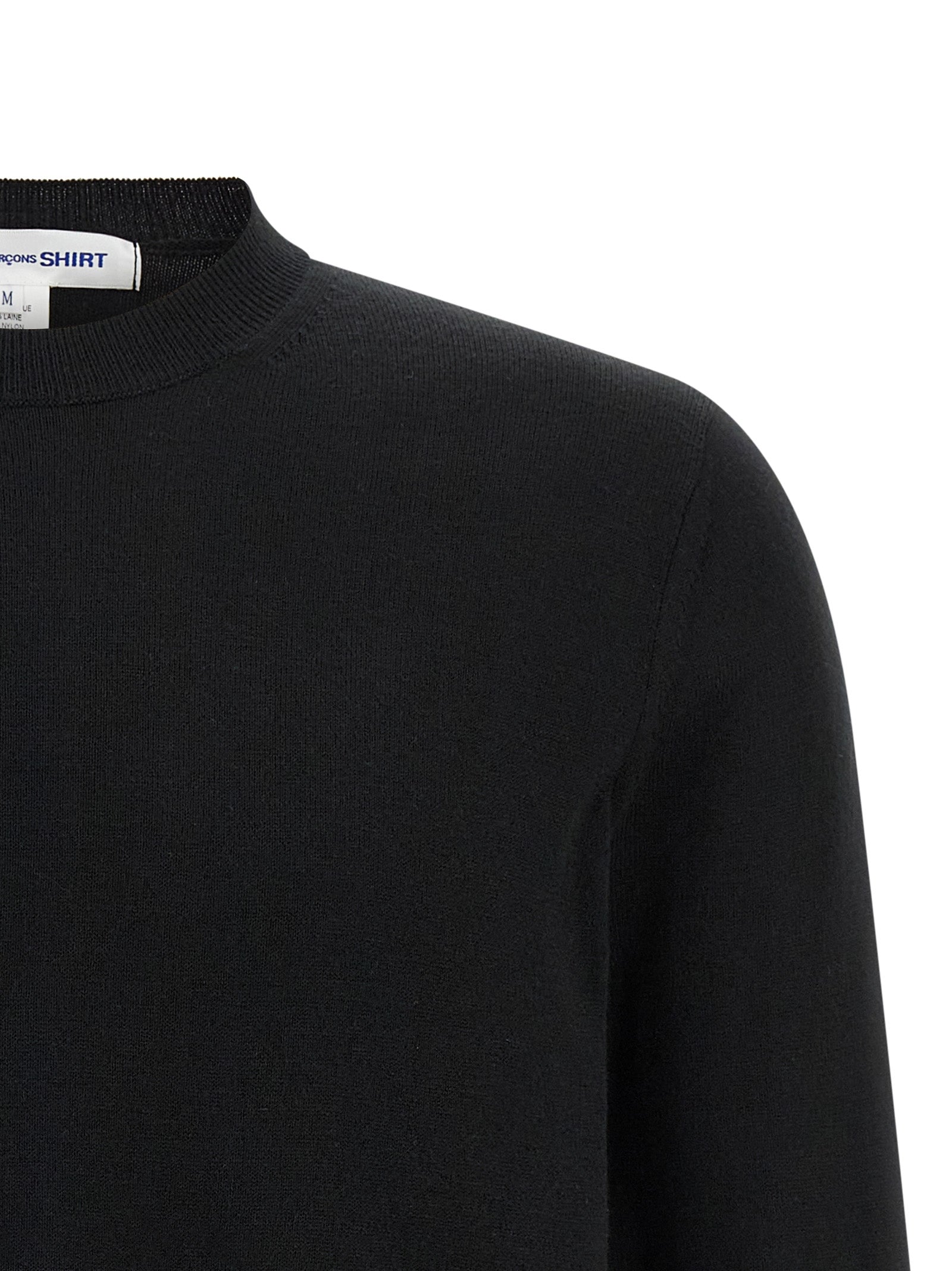 Comme des Garçons SHIRT Intarsia Wool Sweater Black-thumbmail-3
