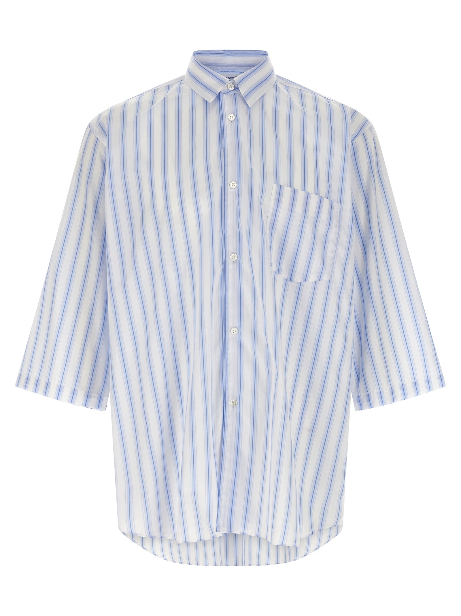 Comme des Garçons SHIRT Striped Poplin Shirt Blue