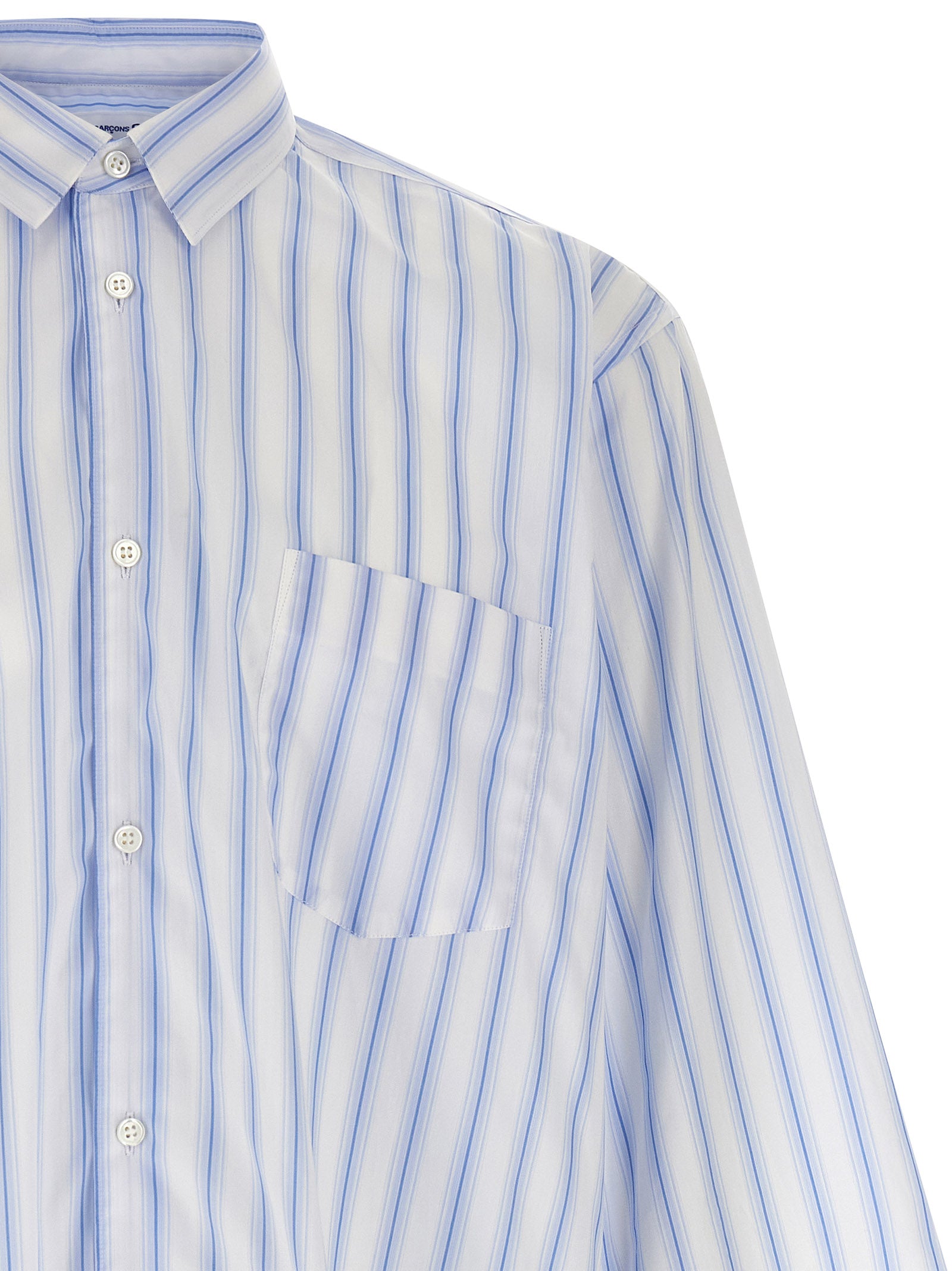 Comme des Garçons SHIRT Striped Poplin Shirt Blue-thumbmail-3