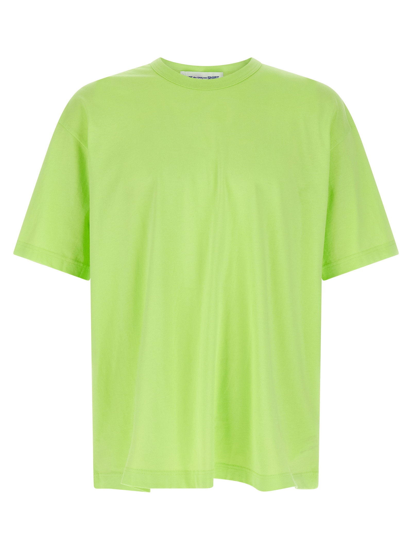 Comme des Garçons Shirt Logo T-shirt Groen Topwear Comme Des Garcons Shirt