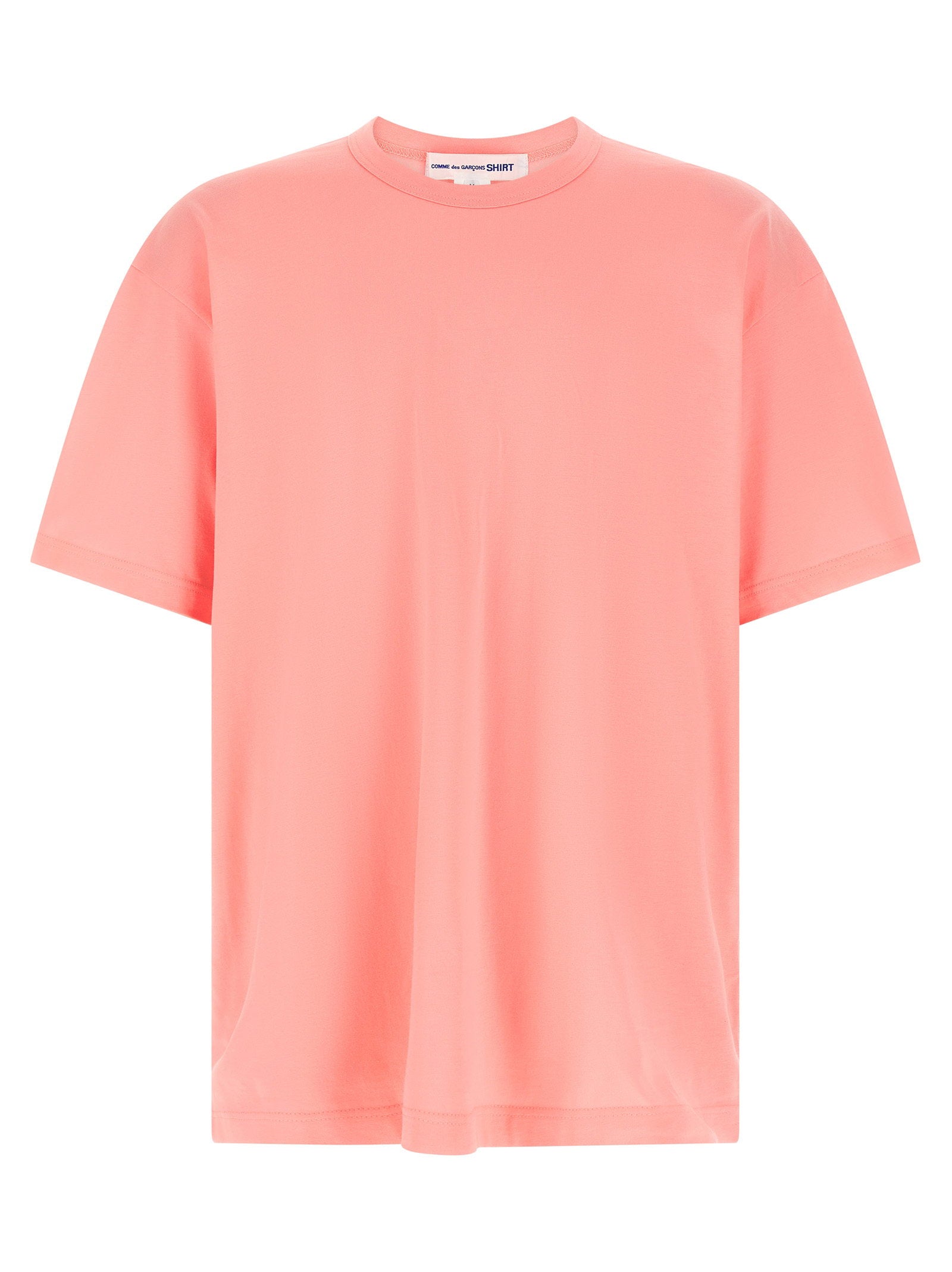 Comme des Garçons Shirt Logo Print T-shirt Roze Topwear Comme Des Garcons Shirt
