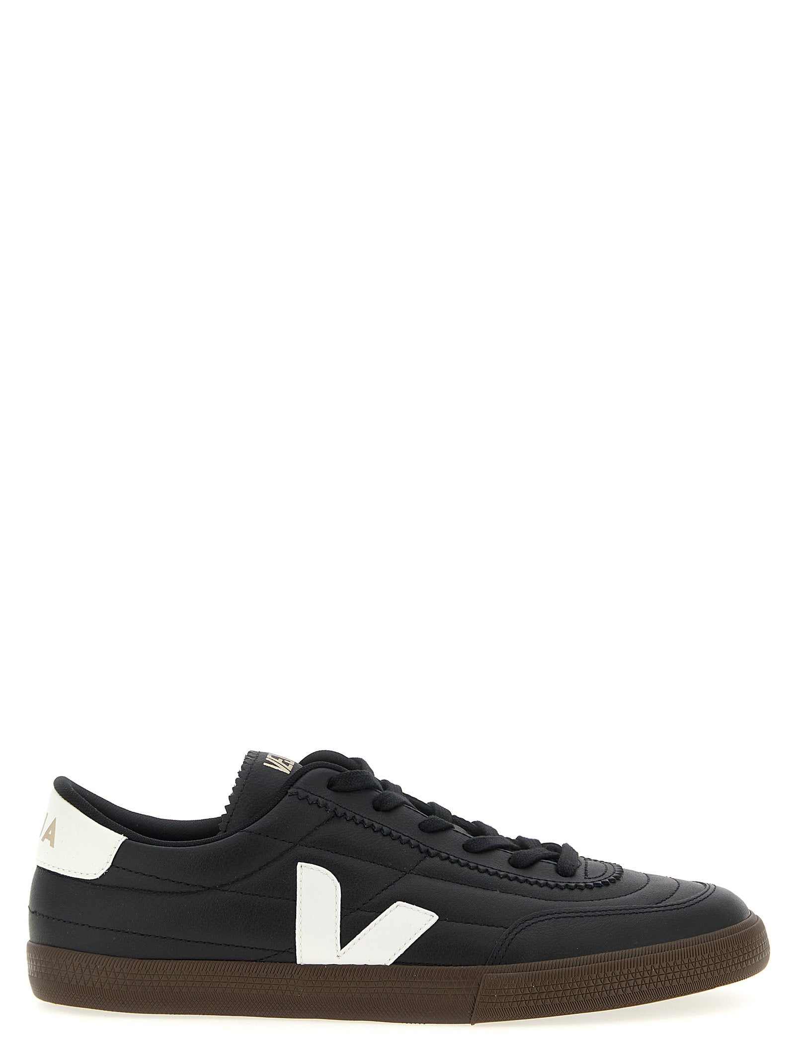 Veja Panenka Leren Sneakers met Rubberen Zool Zwart Wit Sneakers Veja