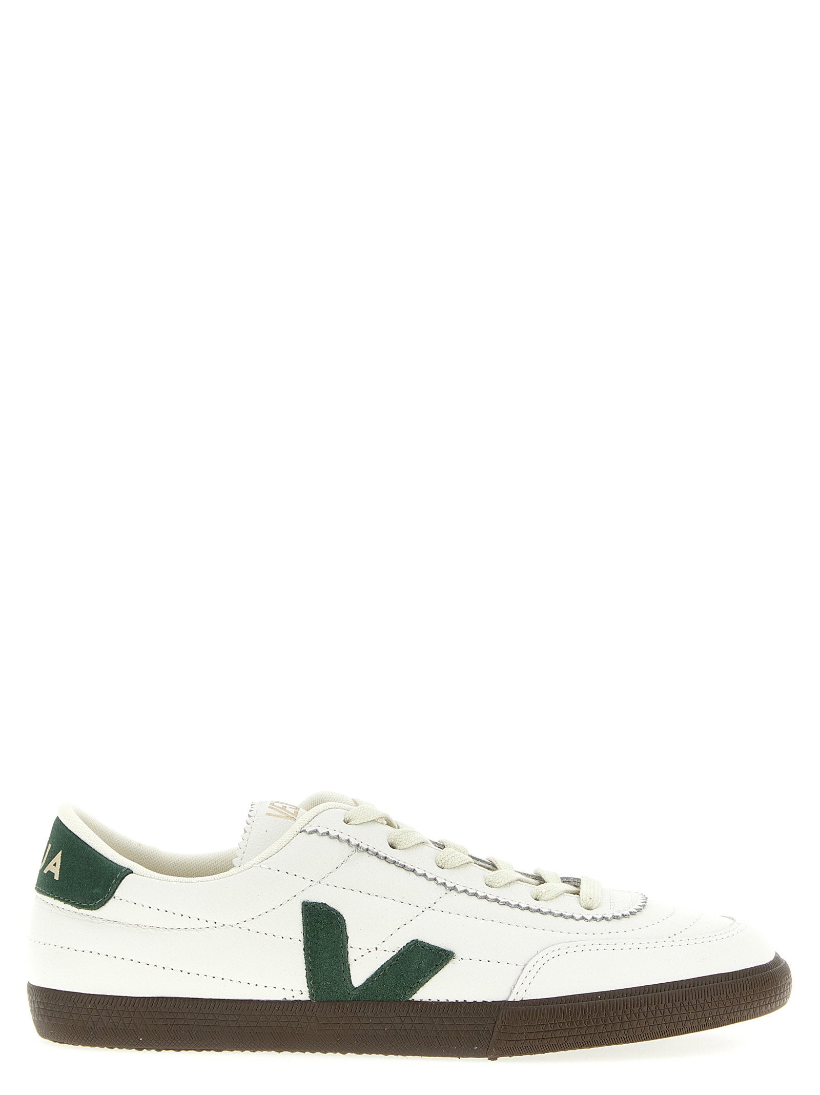 VEJA Panenka O.T. leren sneaker wit groen zijaanzicht