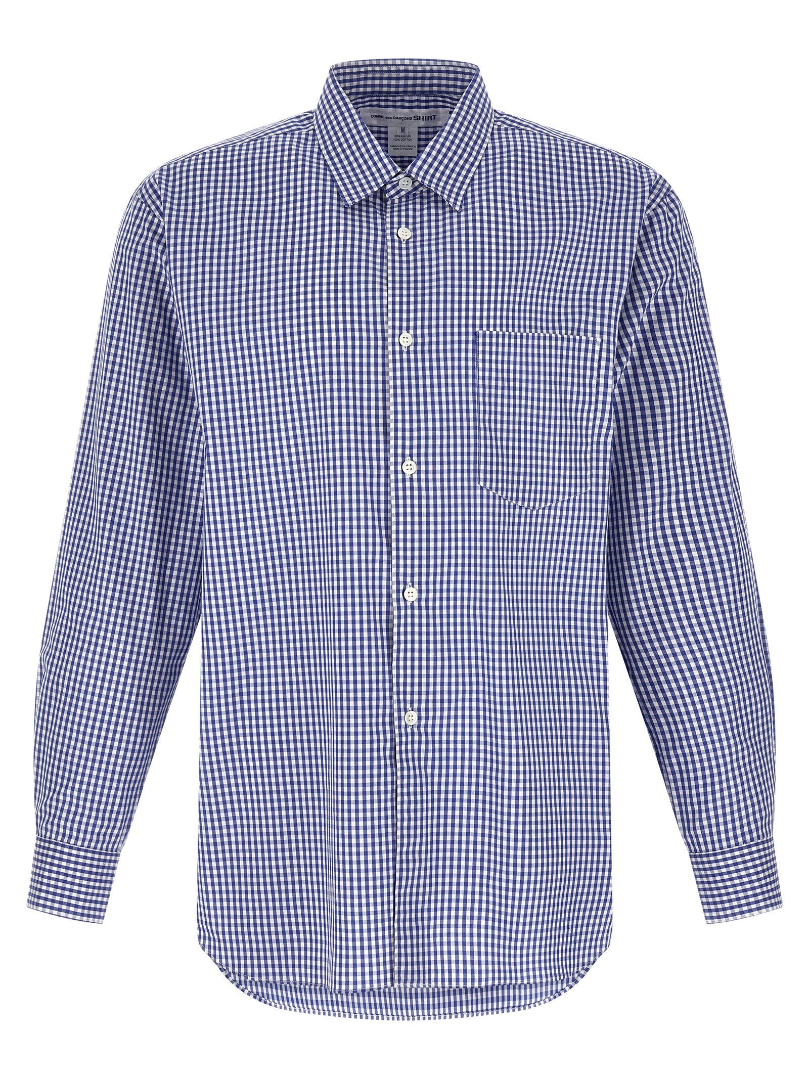Comme des Garçons SHIRT Vichy Check Poplin Shirt Blue Shirts Comme Des Garcons Shirt