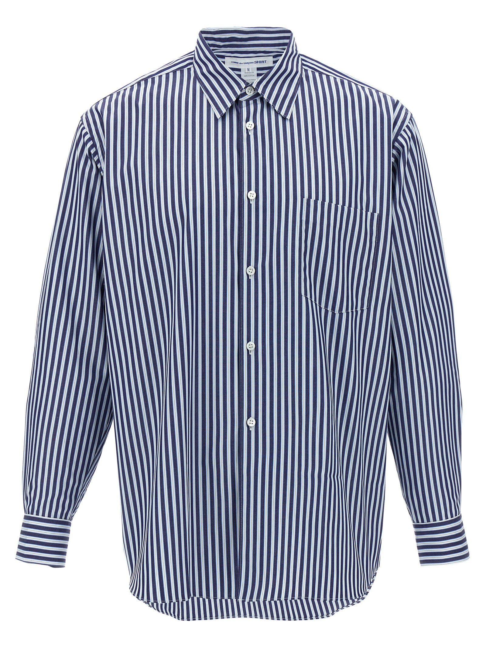 Comme Des Garcons Shirt Forever overhemd marine streepdessin vooraanzicht