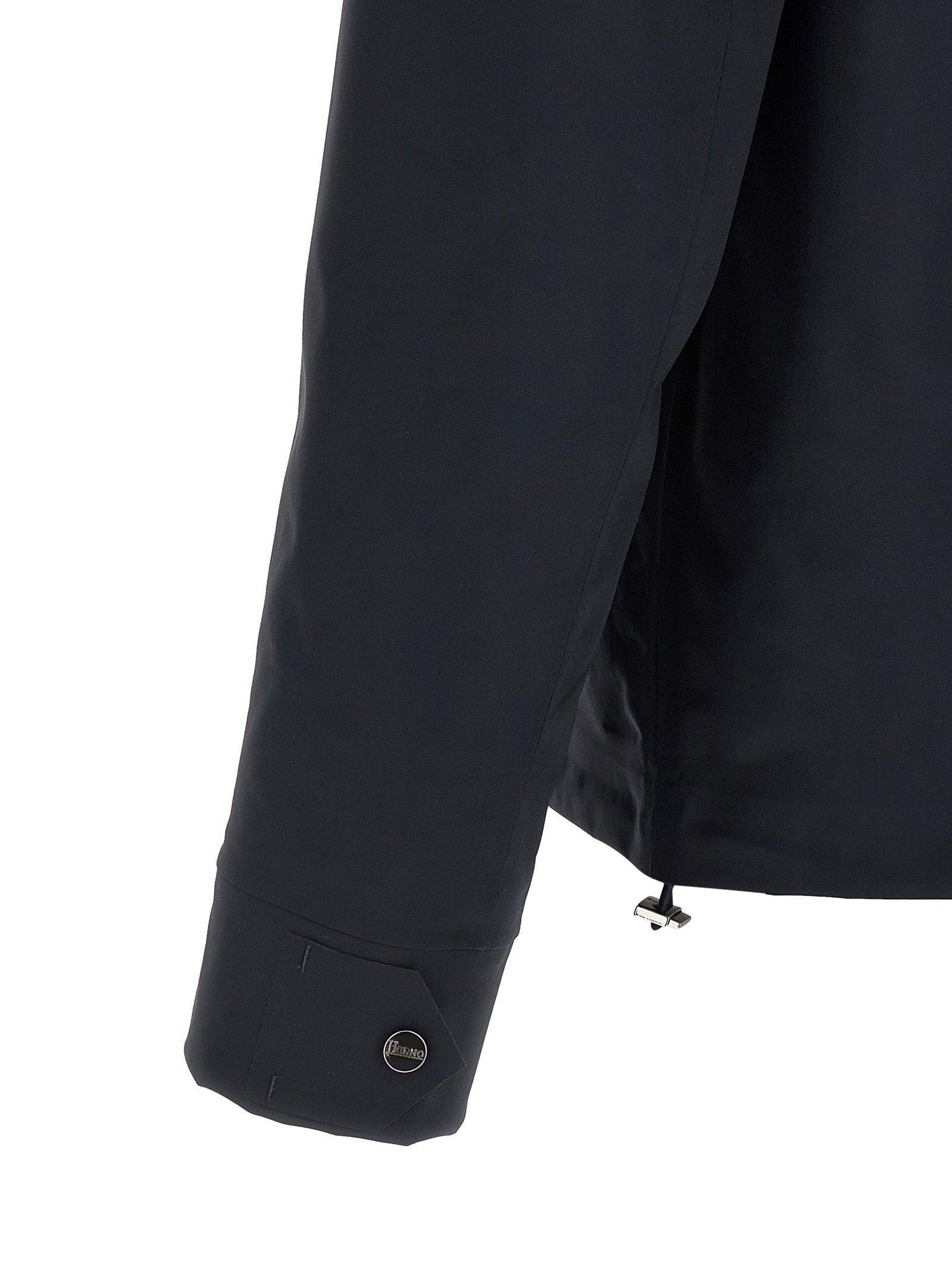Detail drukknoopsluiting Herno Essence Overshirt