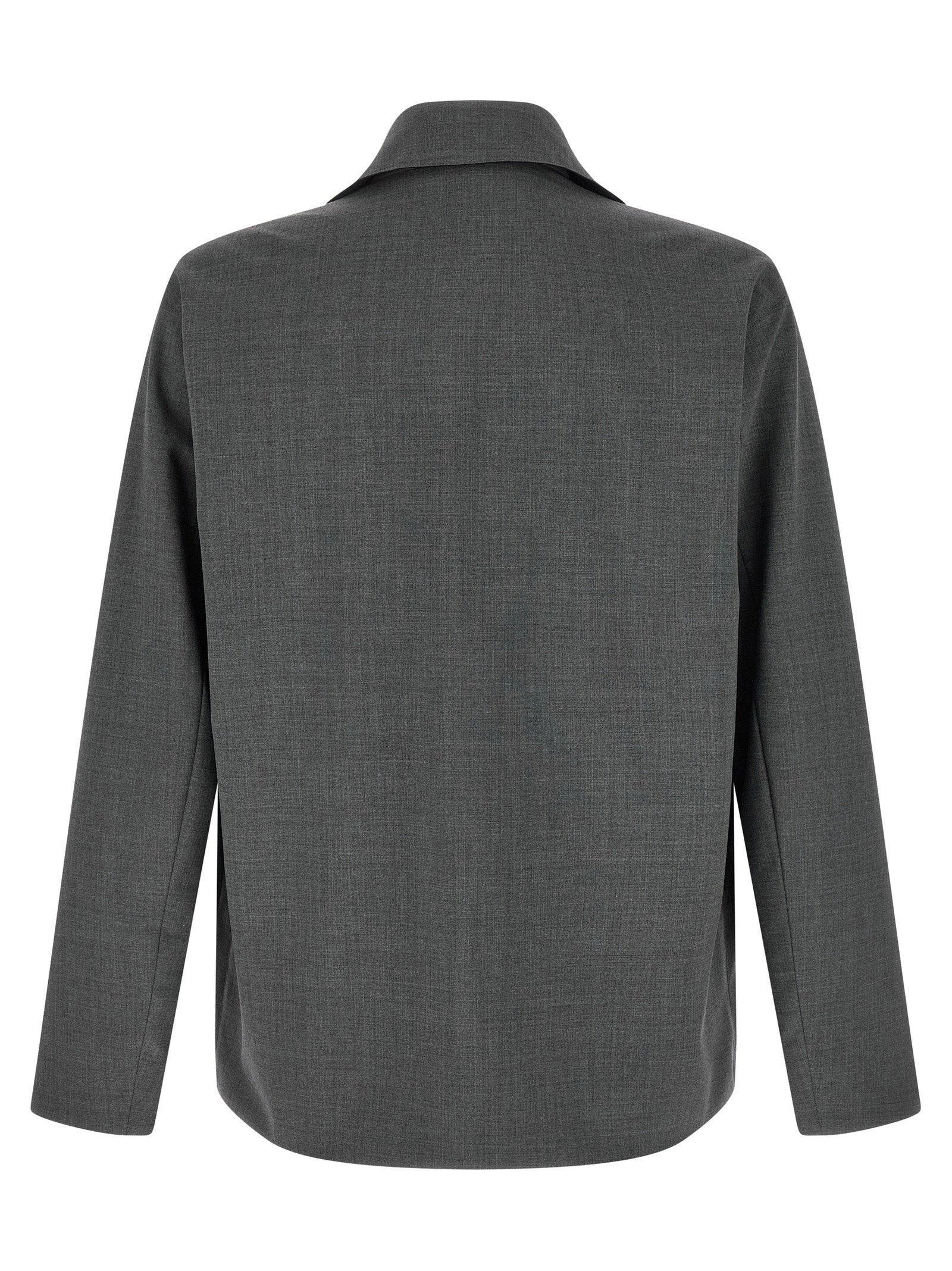 Herno reversible overshirt grijze achterzijde