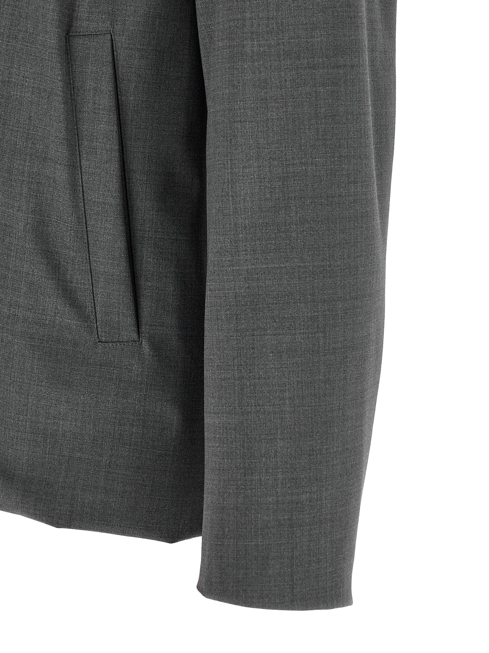 Herno reversible overshirt detail van schuine zijzak en manchet