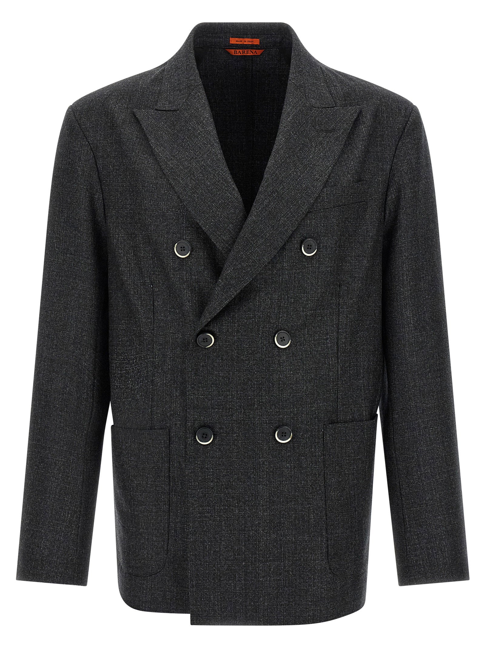 Barena Venezia Doria Double-Breasted Blazer Grey