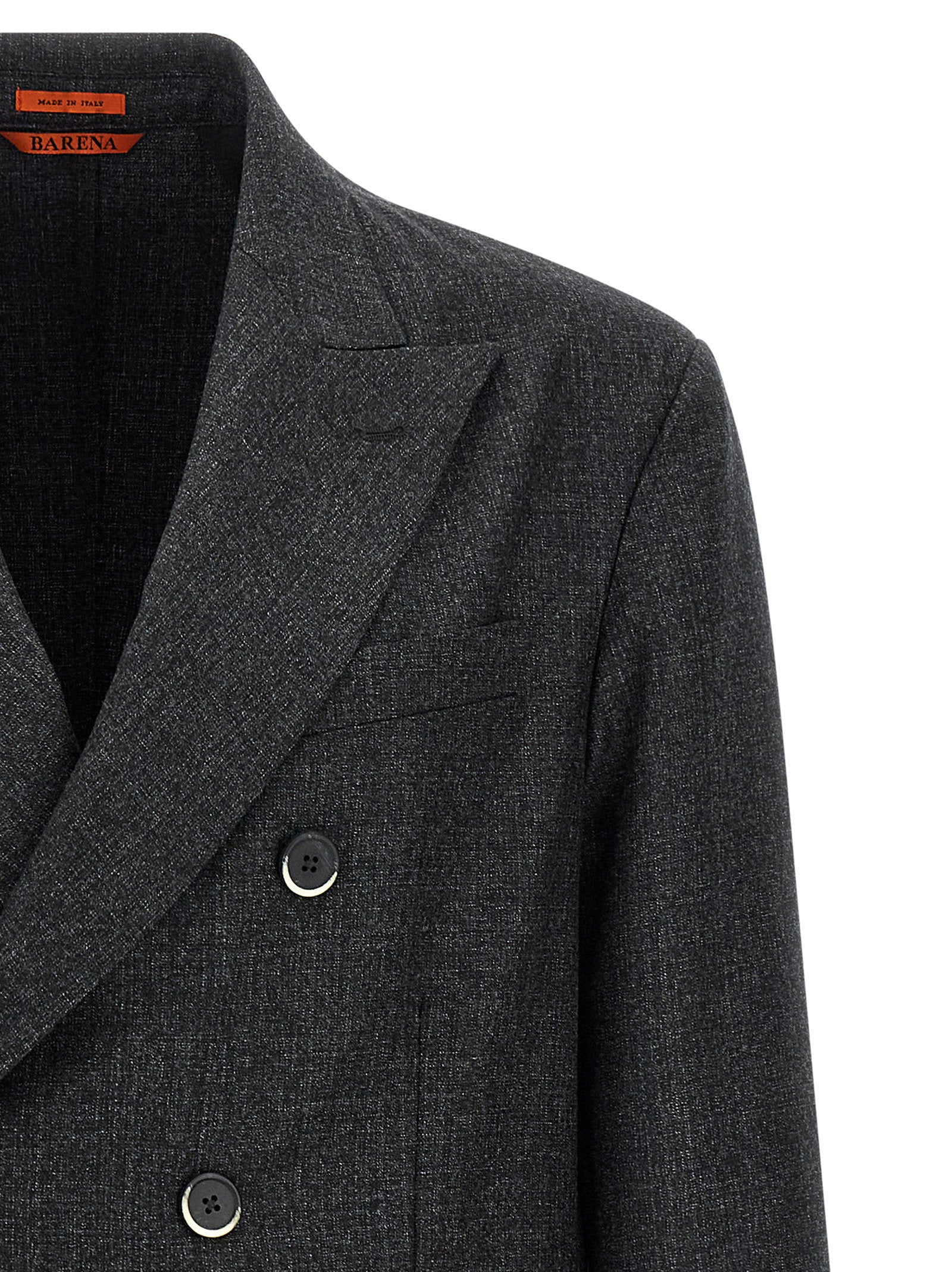 Barena Doria Bita Double-Breasted Scheerwollen Blazer Grijs-thumbmail-3