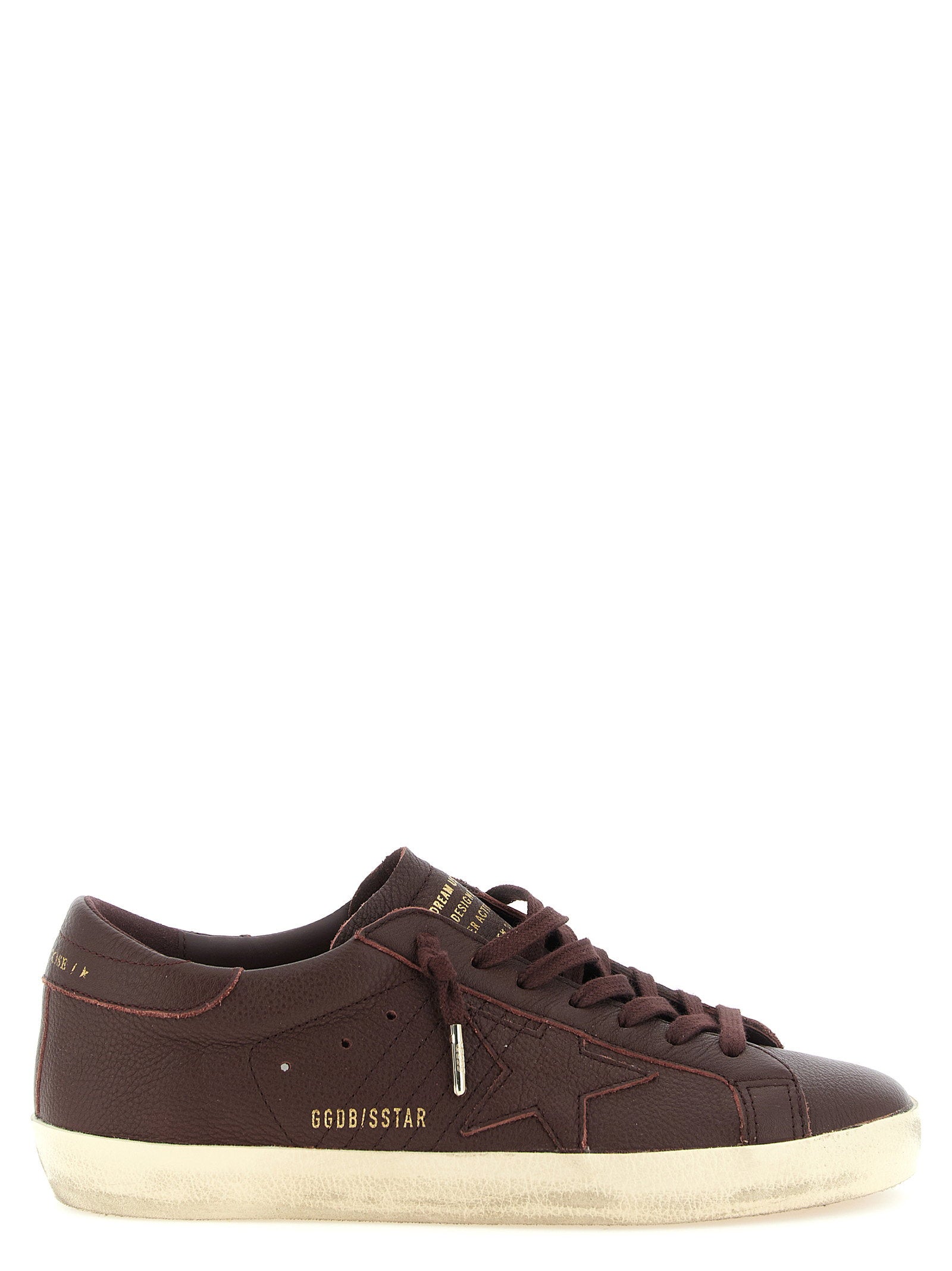 Golden Goose Super-Star sneakers bordeaux, zijaanzicht