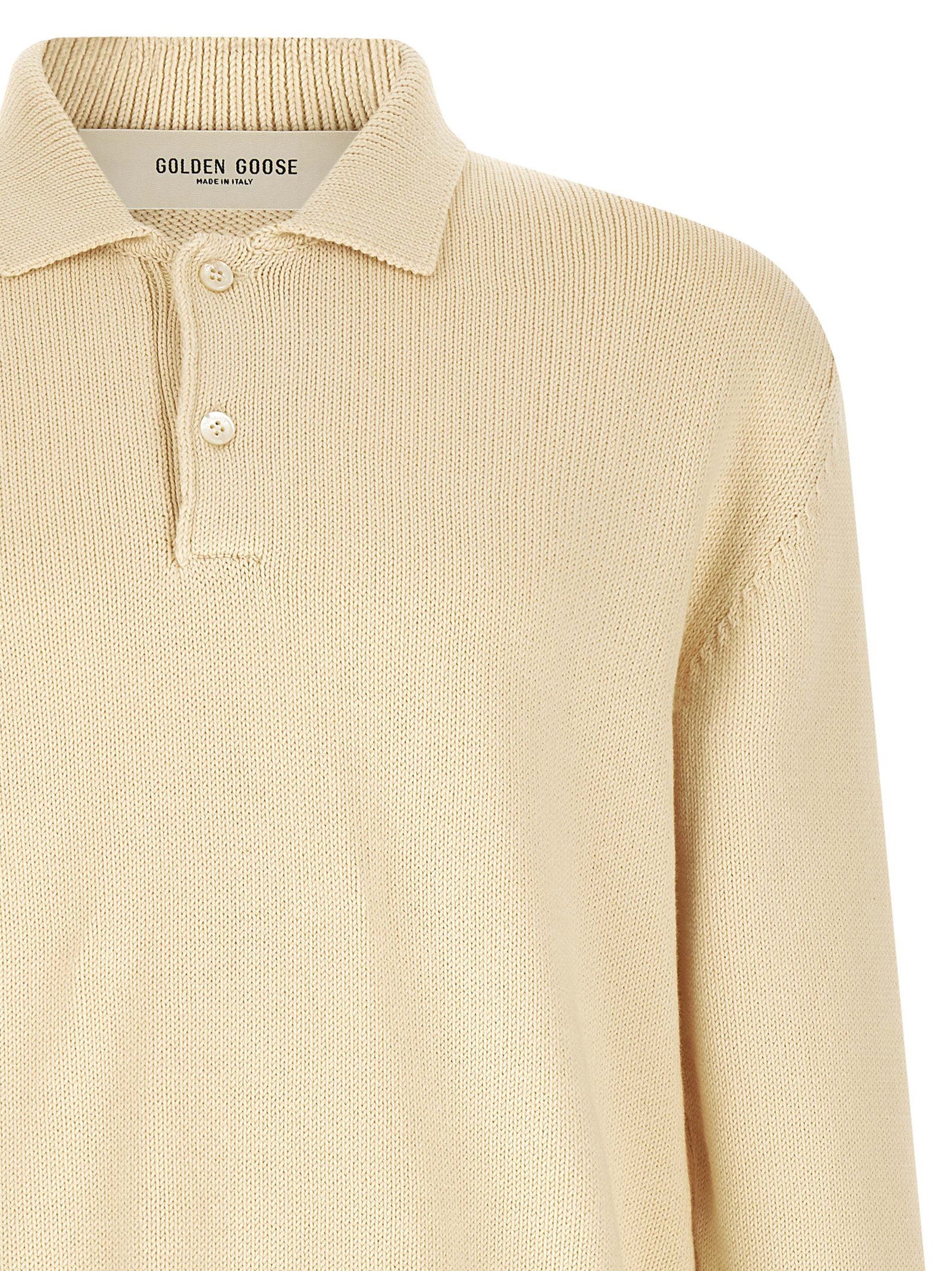 Polokraag en crème breisel van Golden Goose Rindley